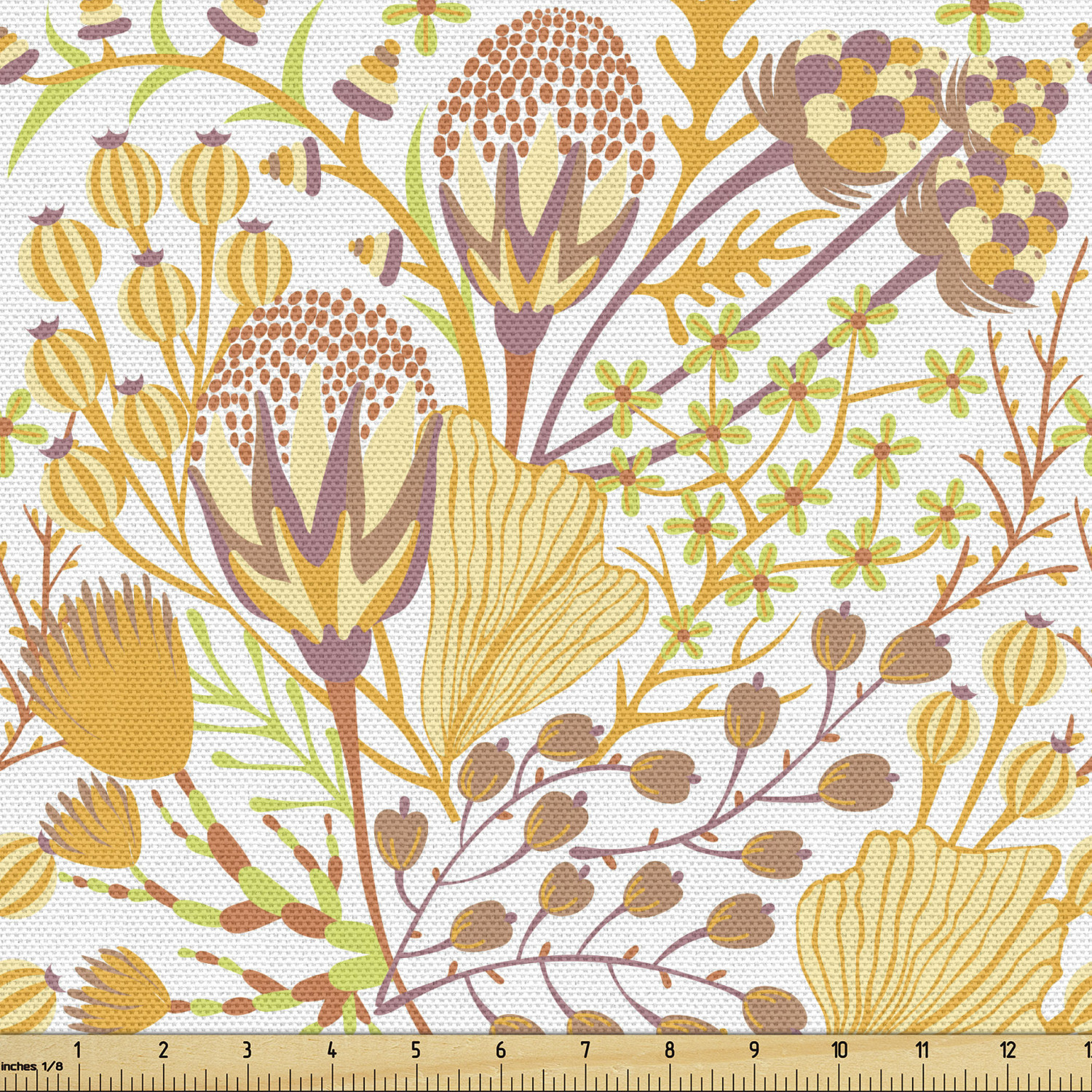 Ambesonne Floral Leaves Fabric by the Yard Decorative Upholstery Home Accents - Picture 125 of 160