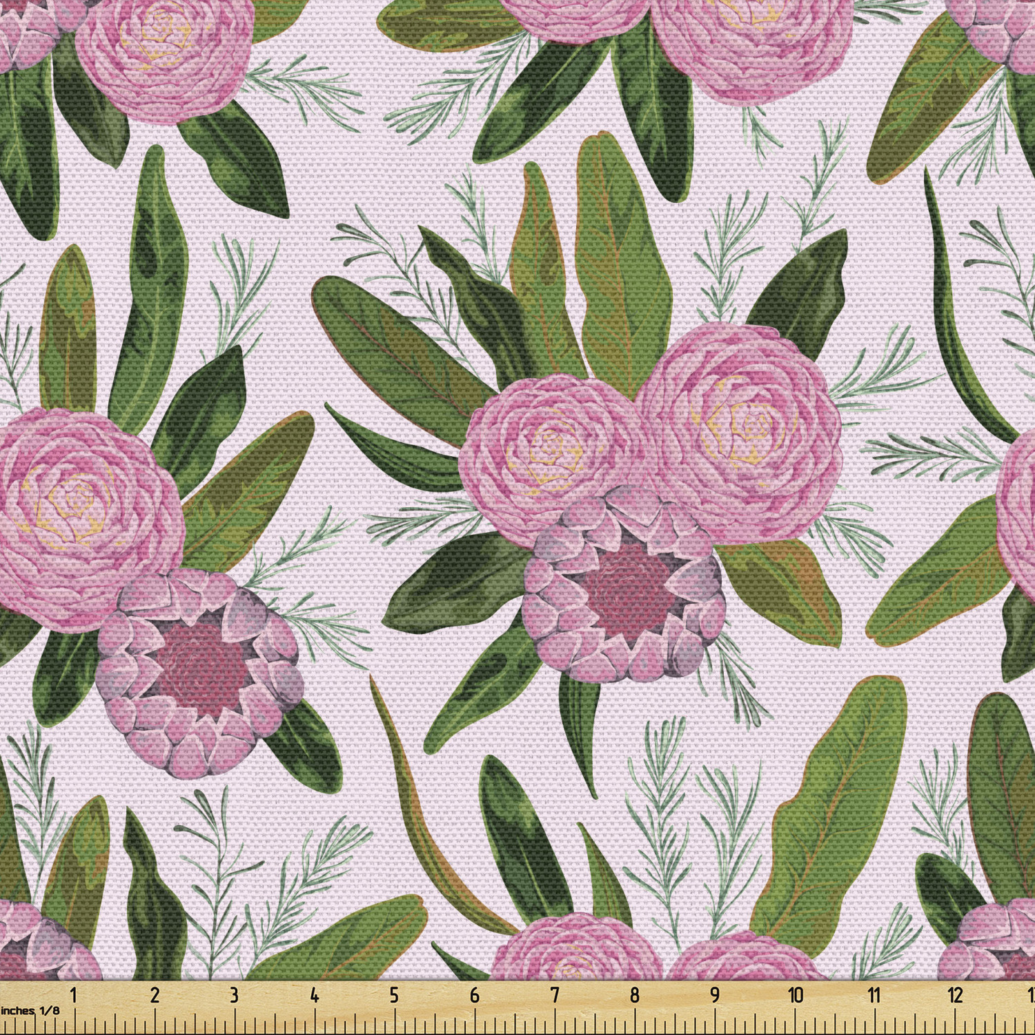 Ambesonne Floral Leaves Fabric by the Yard Decorative Upholstery Home Accents - Picture 21 of 160