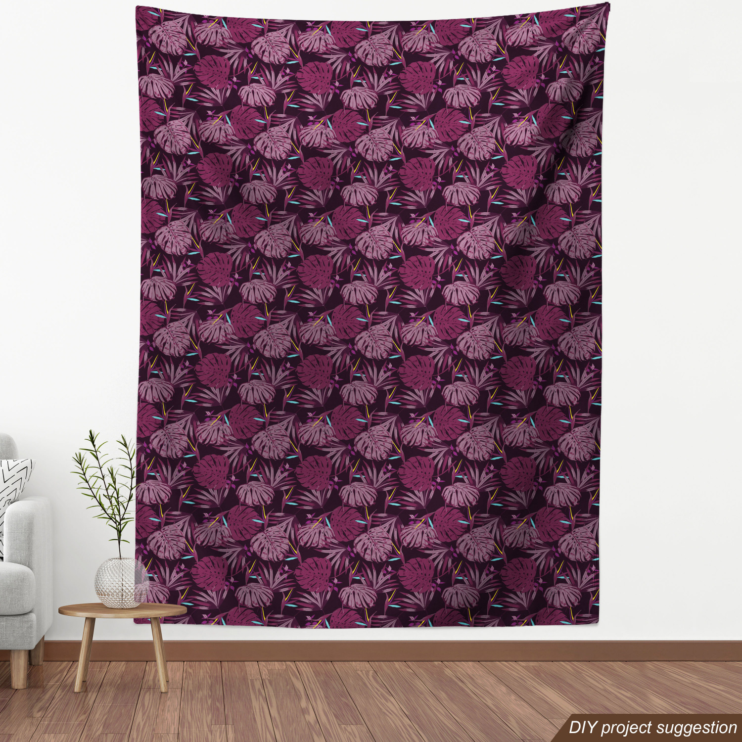 Ambesonne Floral Leaves Fabric by the Yard Decorative Upholstery Home Accents - Picture 100 of 160