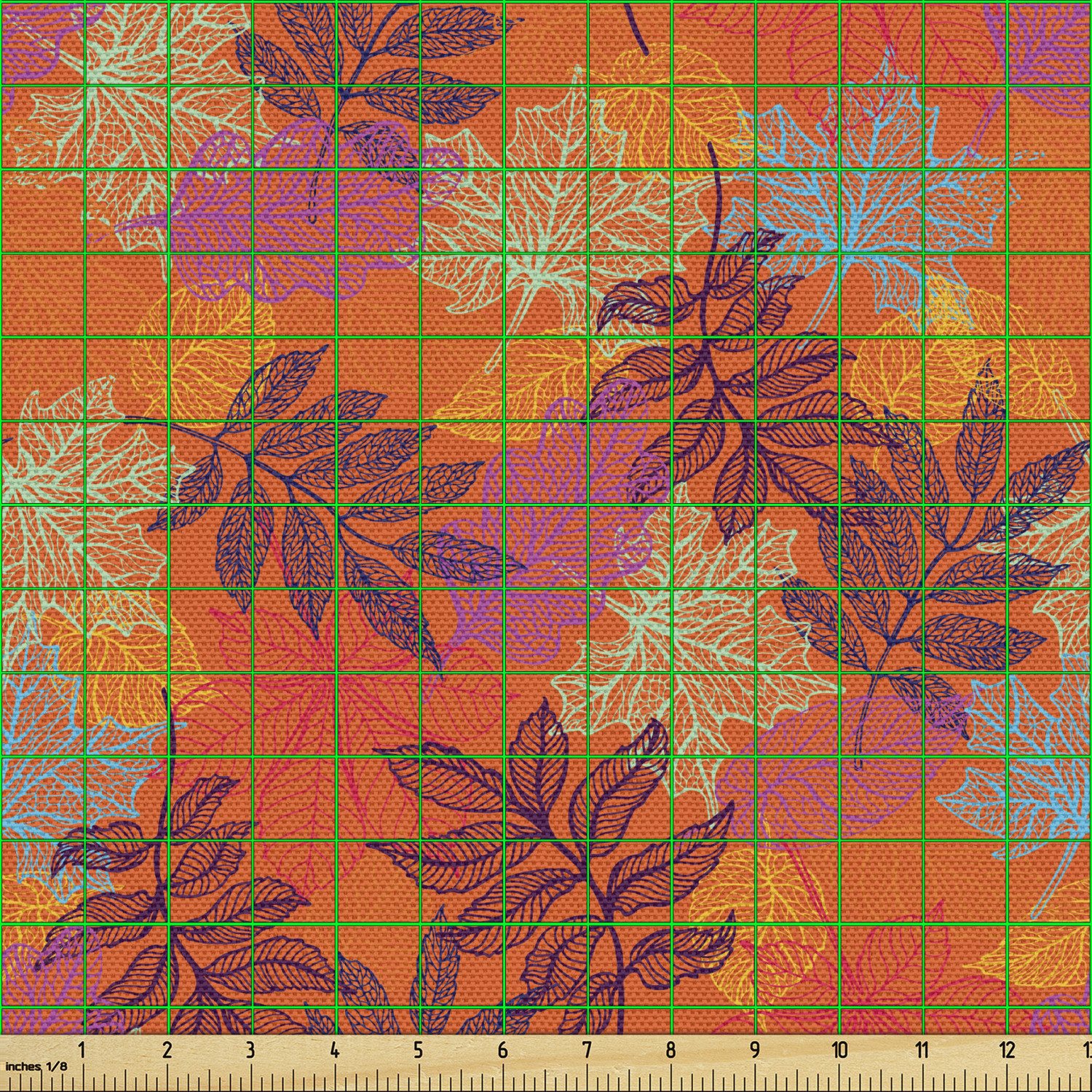 Ambesonne Floral Leaves Fabric by the Yard Decorative Upholstery Home Accents - Picture 14 of 160