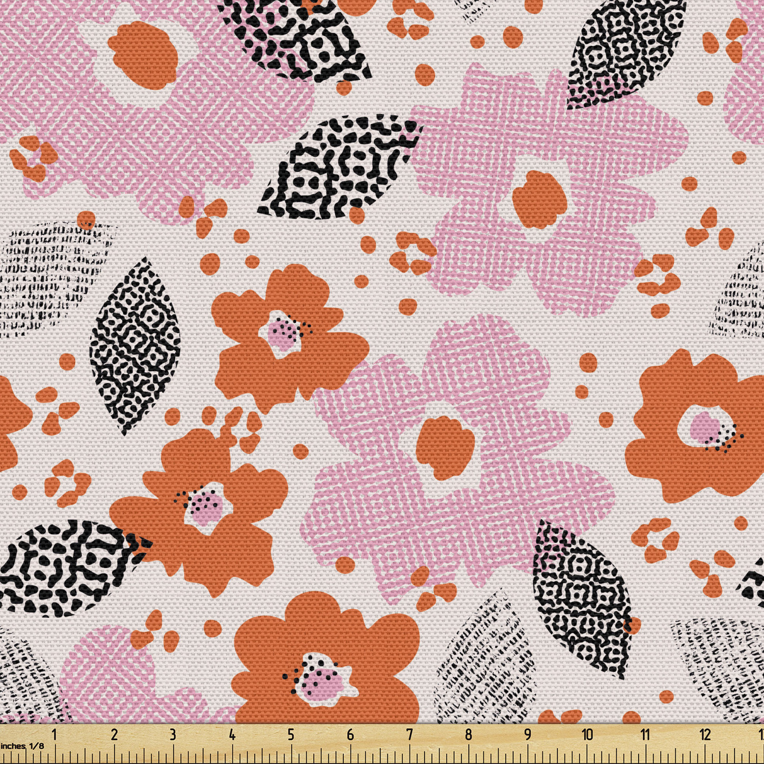 Ambesonne Floral Leaves Fabric by the Yard Decorative Upholstery Home Accents - Picture 61 of 160