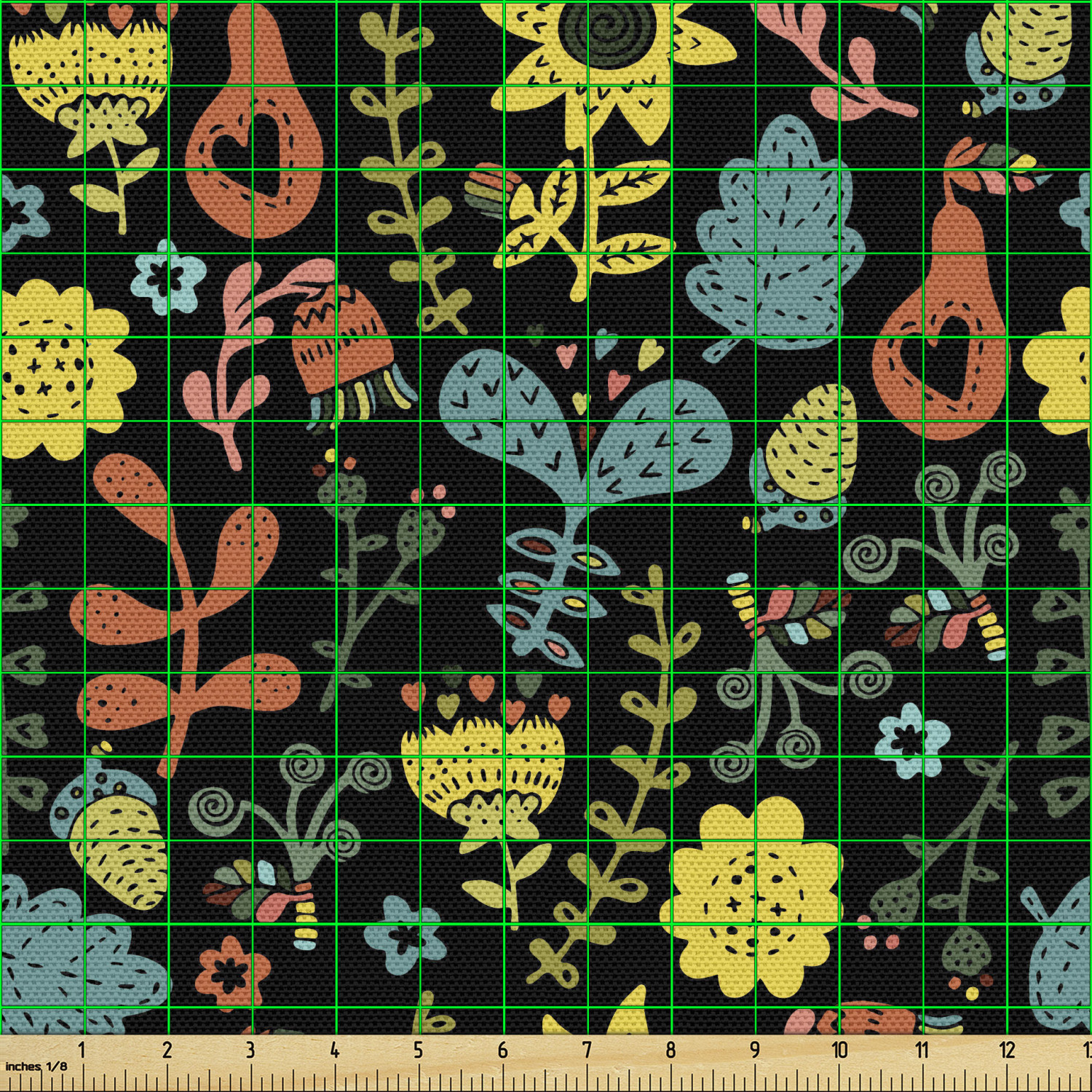Ambesonne Floral Leaves Fabric by the Yard Decorative Upholstery Home Accents - Picture 66 of 160