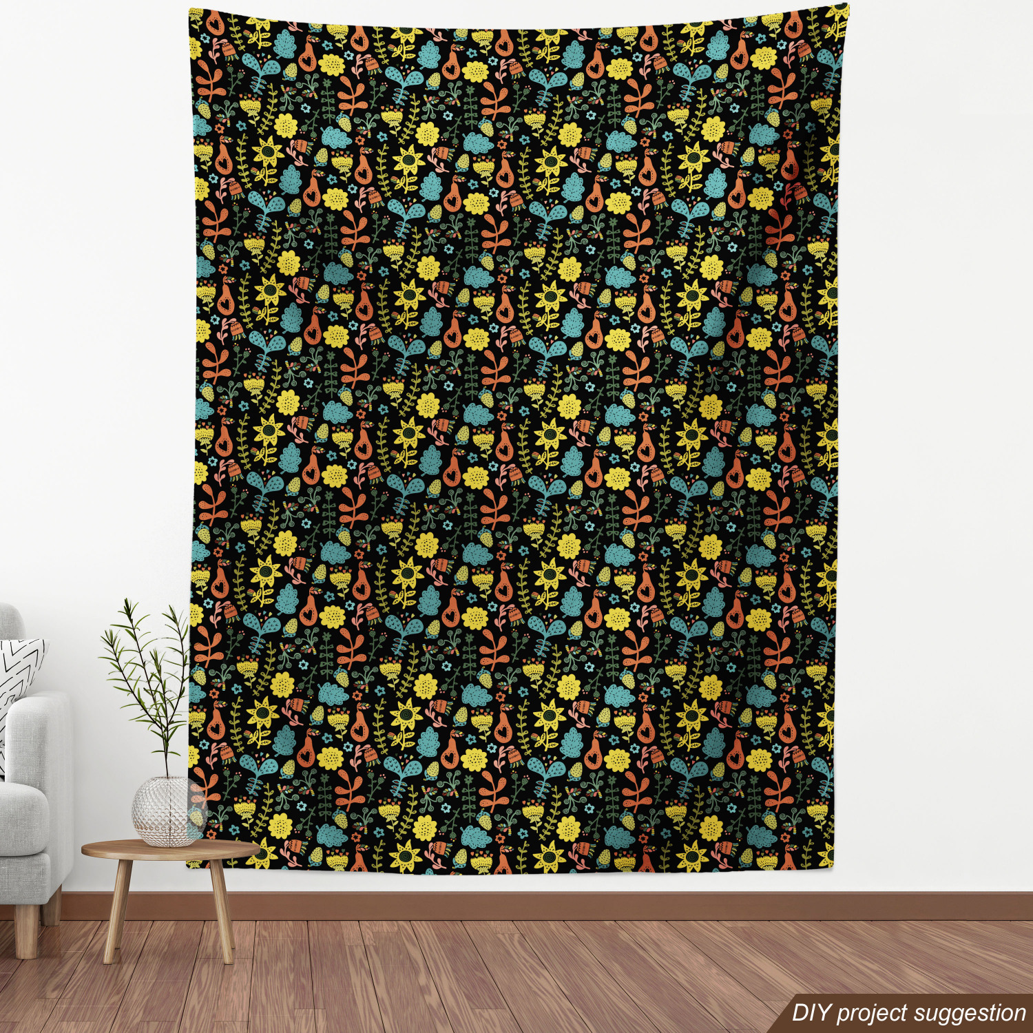 Ambesonne Floral Leaves Fabric by the Yard Decorative Upholstery Home Accents - Picture 68 of 160