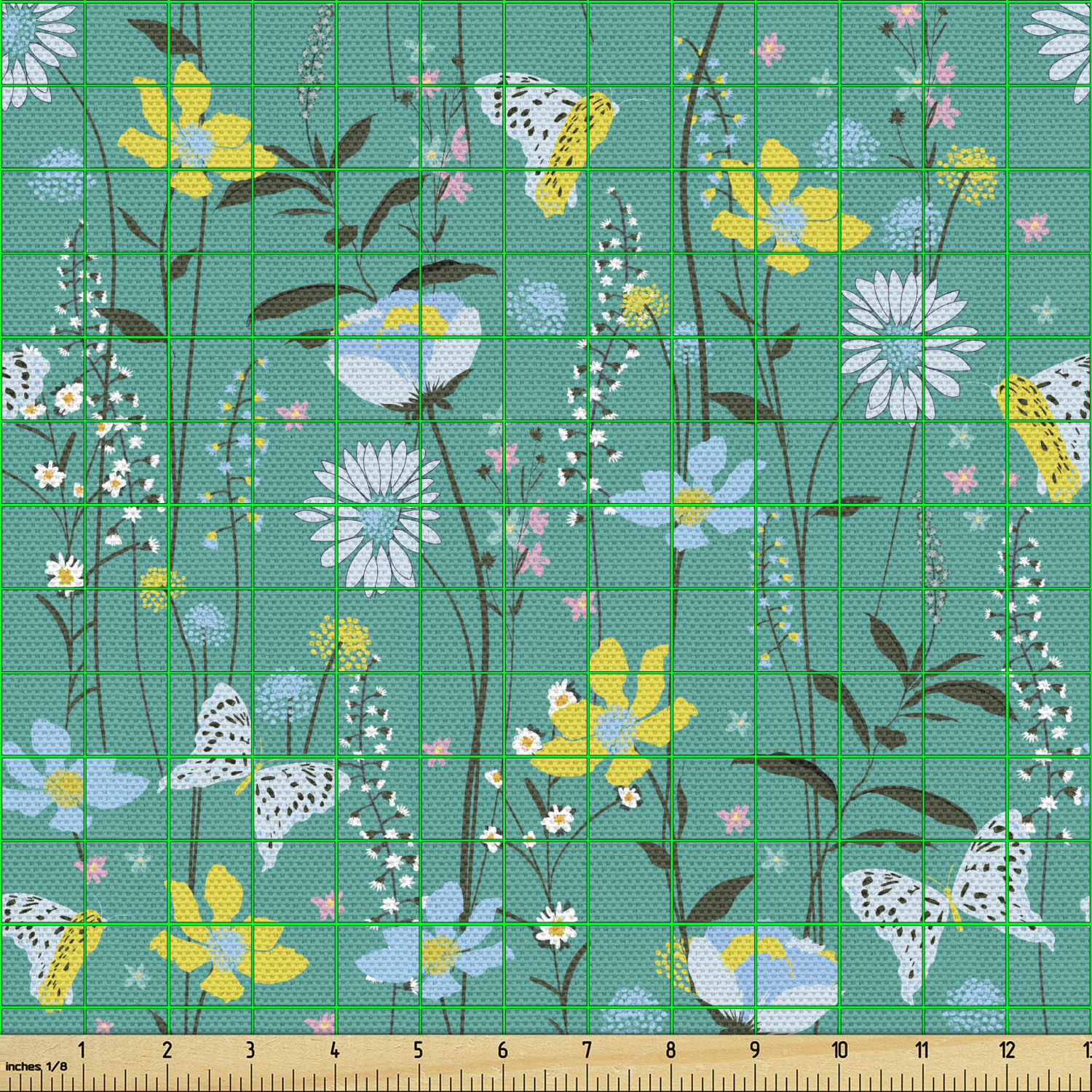 Ambesonne Floral Leaves Fabric by the Yard Decorative Upholstery Home Accents - Picture 154 of 160