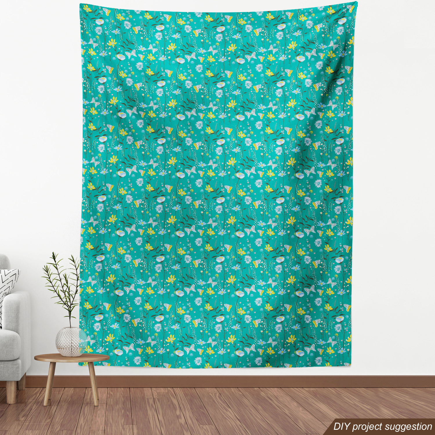 Ambesonne Floral Leaves Fabric by the Yard Decorative Upholstery Home Accents - Picture 156 of 160