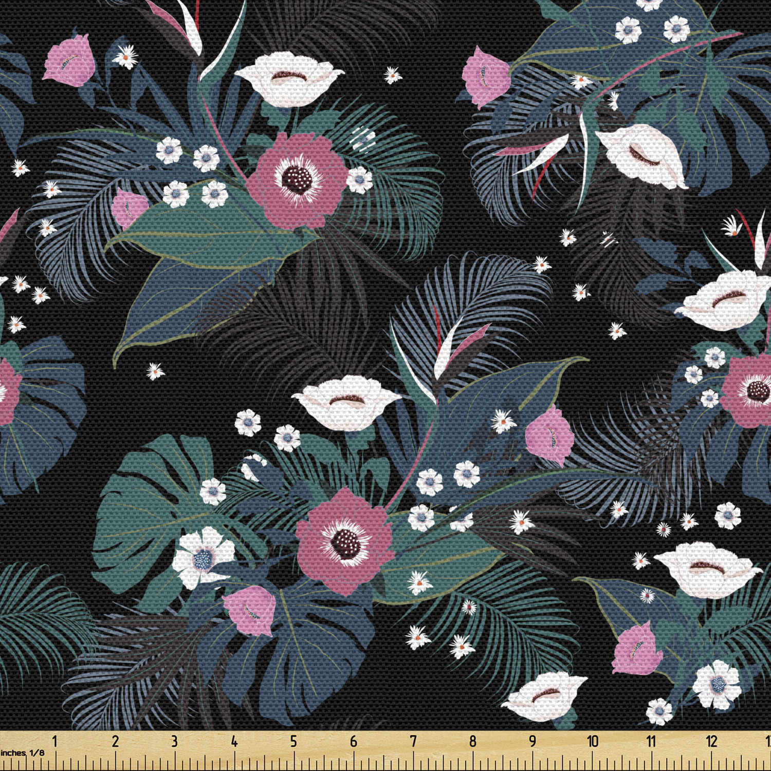 Ambesonne Floral Leaves Fabric by the Yard Decorative Upholstery Home Accents - Picture 85 of 160