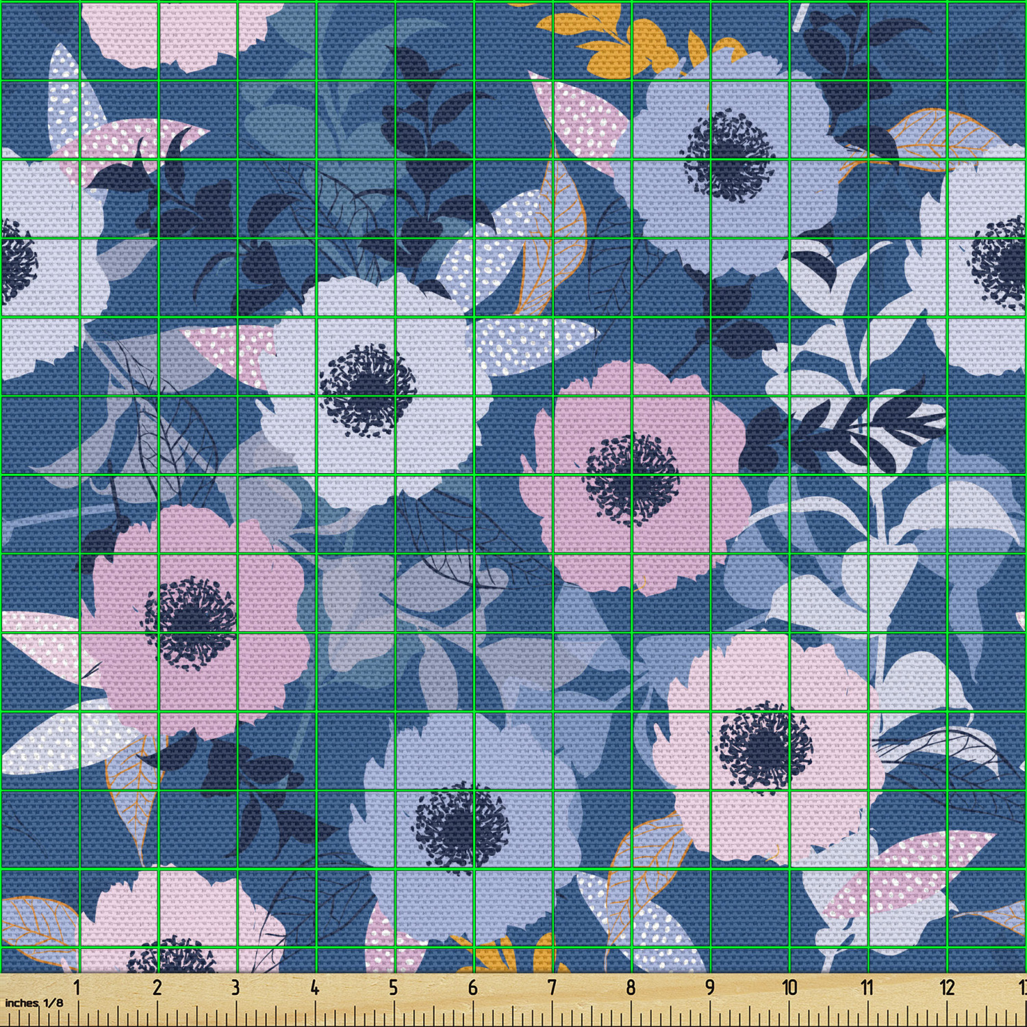 Ambesonne Floral Leaves Fabric by the Yard Decorative Upholstery Home Accents - Picture 102 of 160