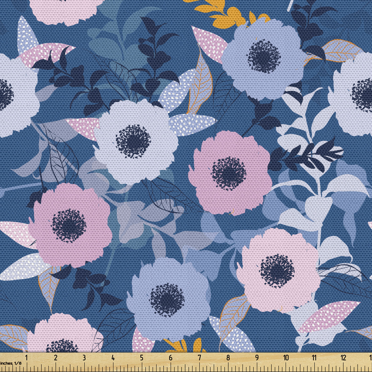 Ambesonne Floral Leaves Fabric by the Yard Decorative Upholstery Home Accents - Picture 101 of 160