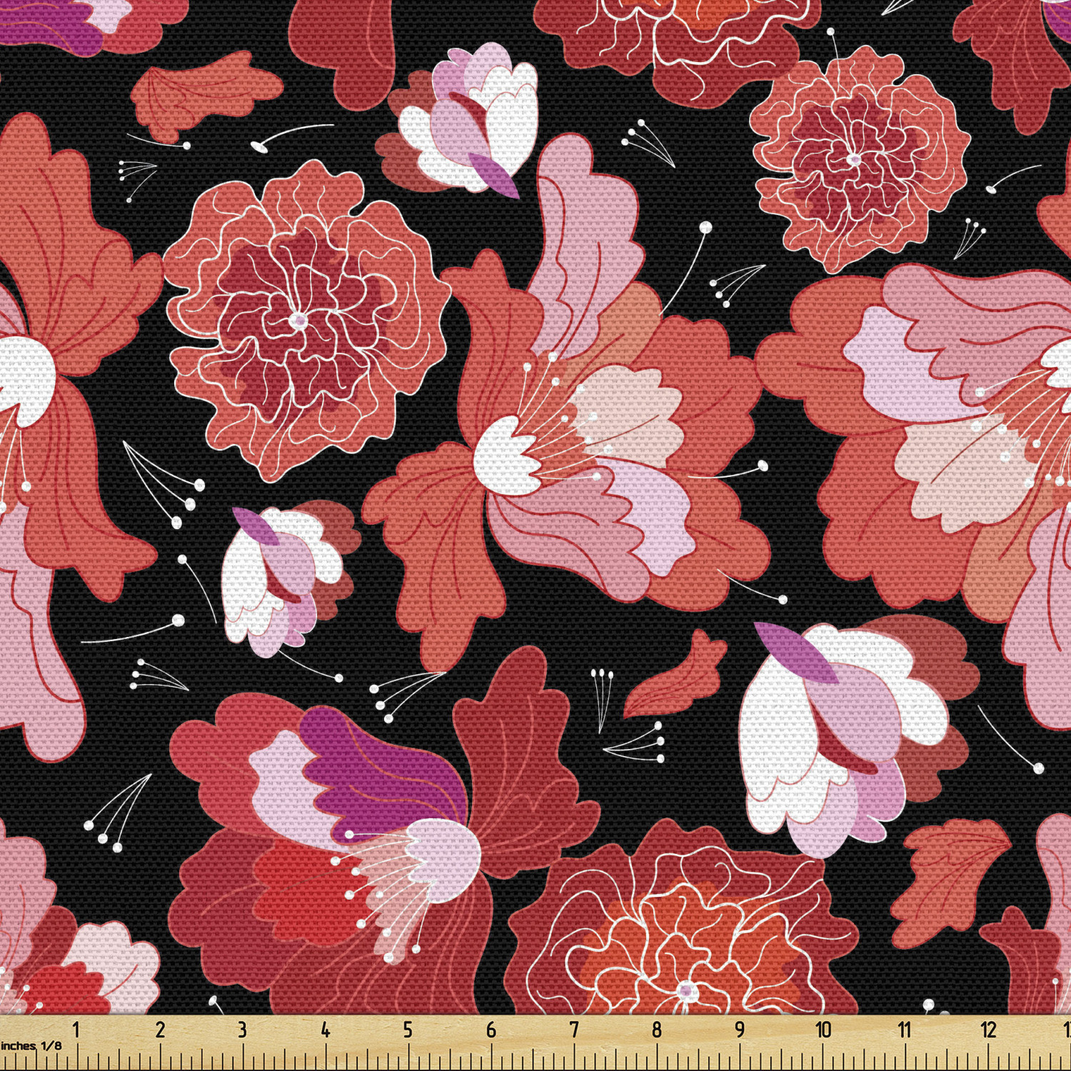 Ambesonne Floral Leaves Fabric by the Yard Decorative Upholstery Home Accents - Picture 53 of 160