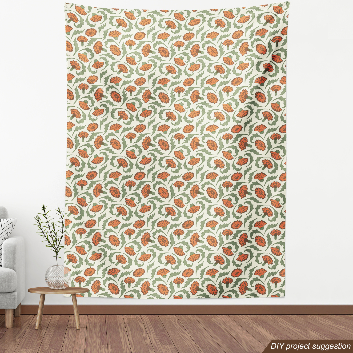 Ambesonne Floral Leaves Fabric by the Yard Decorative Upholstery Home Accents - Picture 28 of 160