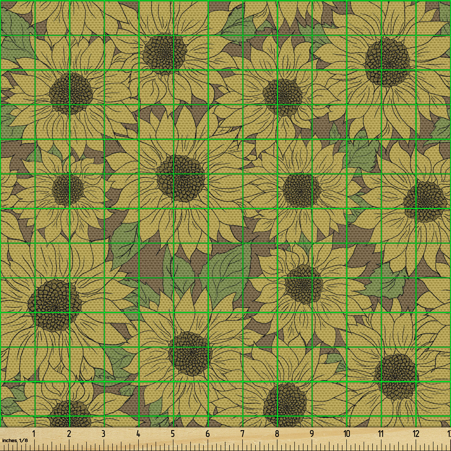 Ambesonne Floral Leaves Fabric by the Yard Decorative Upholstery Home Accents - Picture 138 of 160