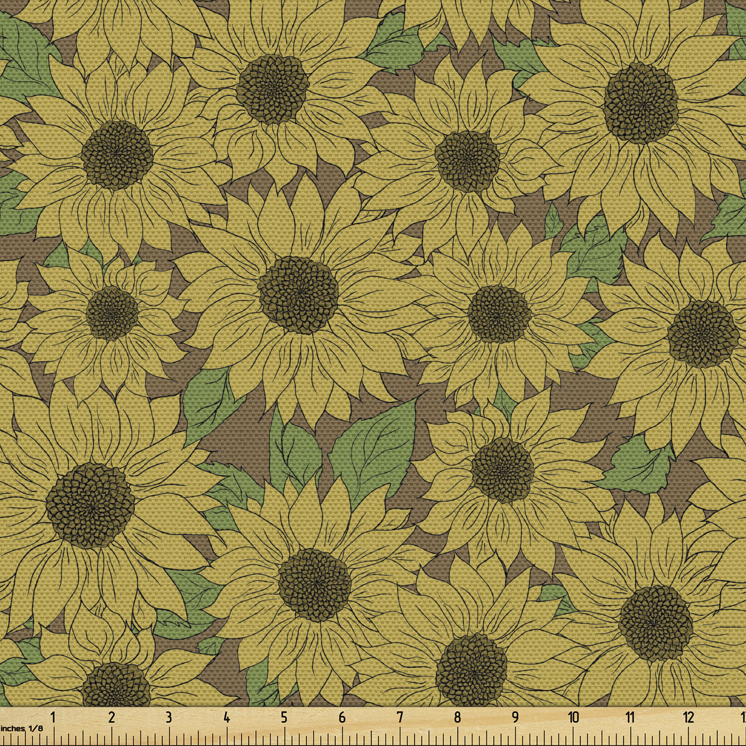 Ambesonne Floral Leaves Fabric by the Yard Decorative Upholstery Home Accents - Picture 137 of 160