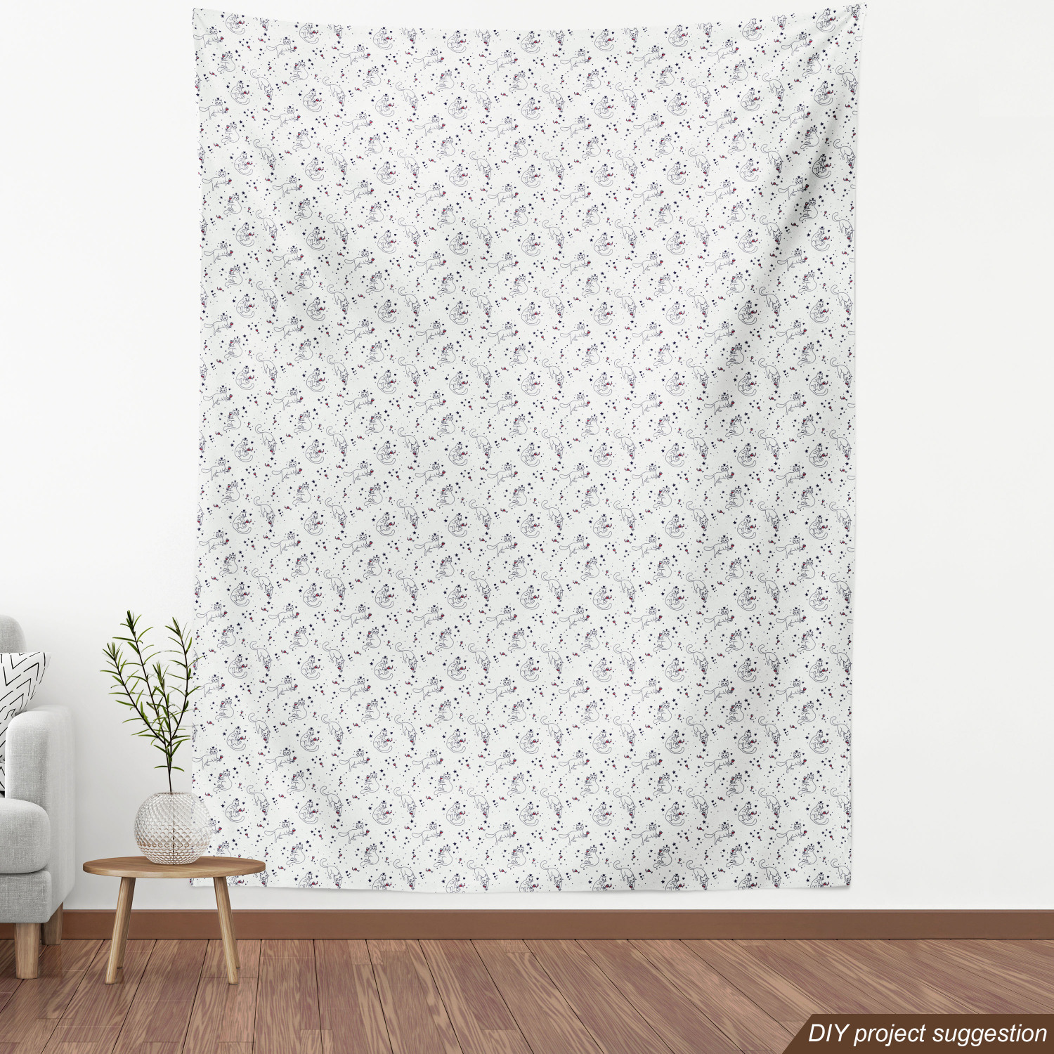 Ambesonne Sketch Design Fabric by the Yard Decorative Upholstery Home Accents - Picture 32 of 160