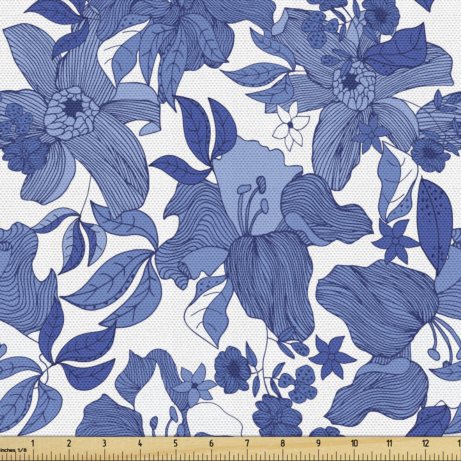 Ambesonne Floral Leaves Fabric by the Yard Decorative Upholstery Home Accents - Picture 17 of 160