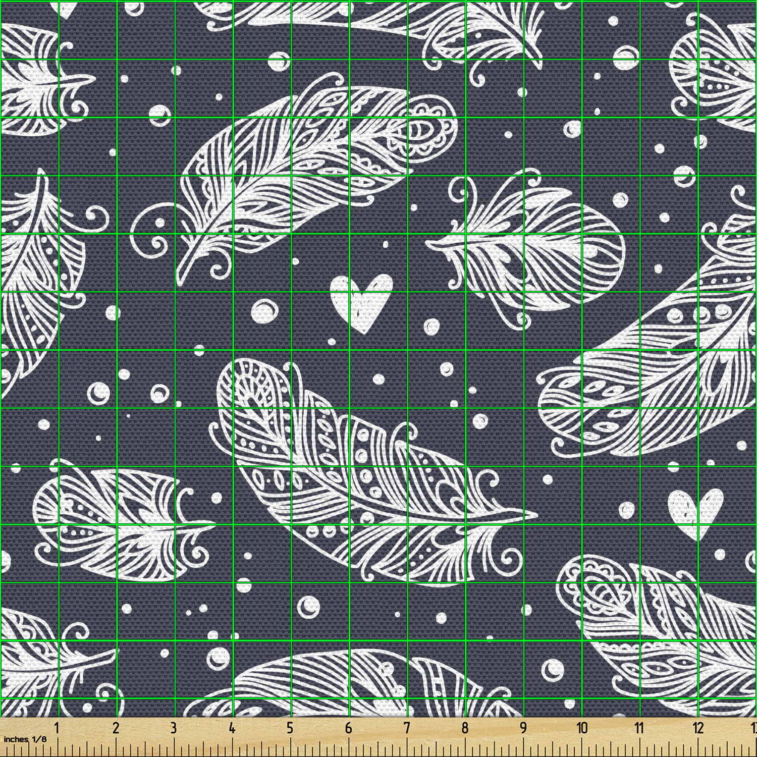 Ambesonne Feather Fabric by the Yard Decorative Upholstery Home Accents - Picture 54 of 160
