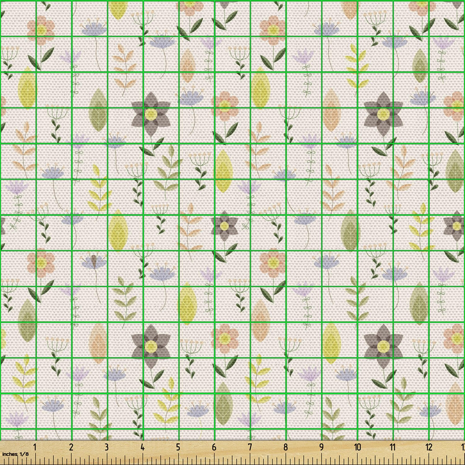 Ambesonne Floral Leaves Fabric by the Yard Decorative Upholstery Home Accents - Picture 82 of 160