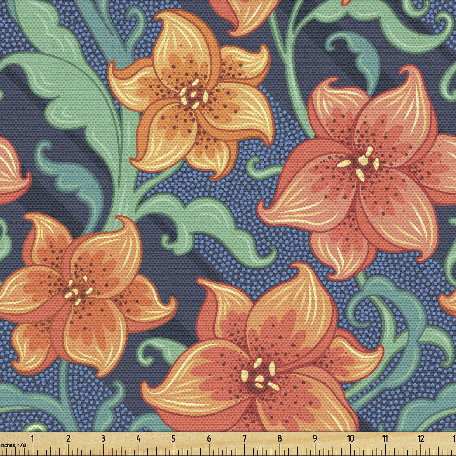 Ambesonne Floral Leaves Fabric by the Yard Decorative Upholstery Home Accents - Picture 77 of 160