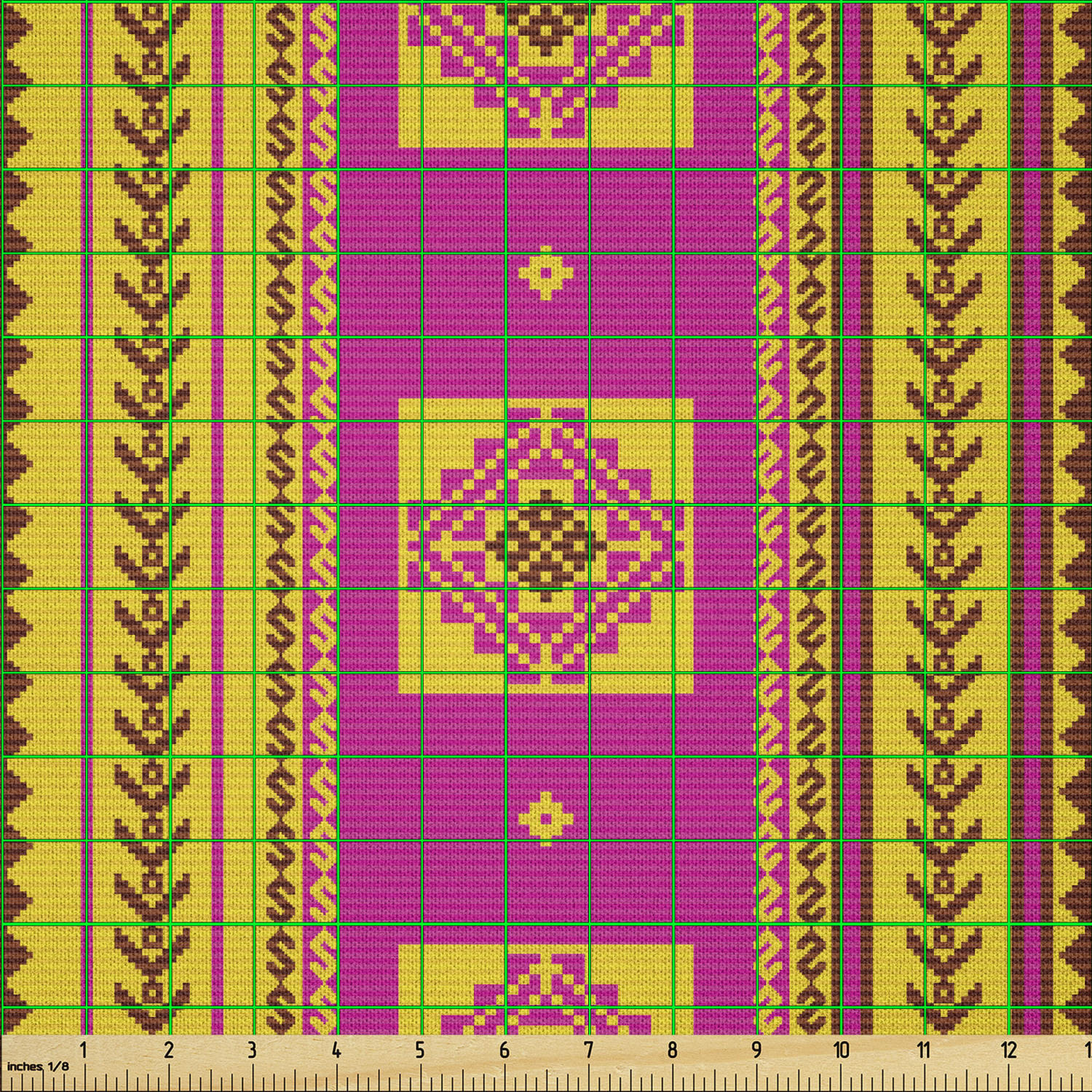 Ambesonne Ethnic Microfiber Fabric by The Yard for Arts and Crafts - Picture 69 of 77