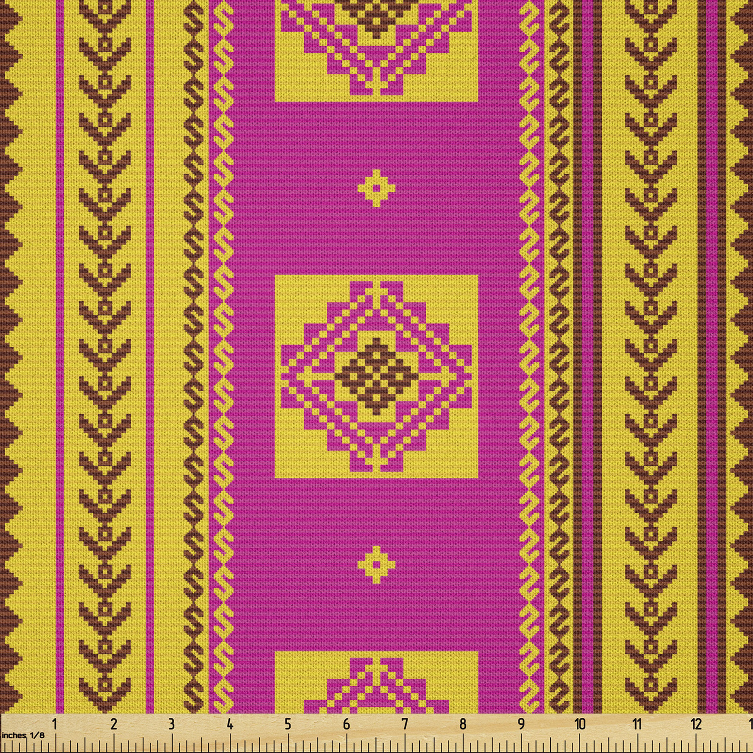 Ambesonne Ethnic Microfiber Fabric by The Yard for Arts and Crafts - Picture 68 of 77