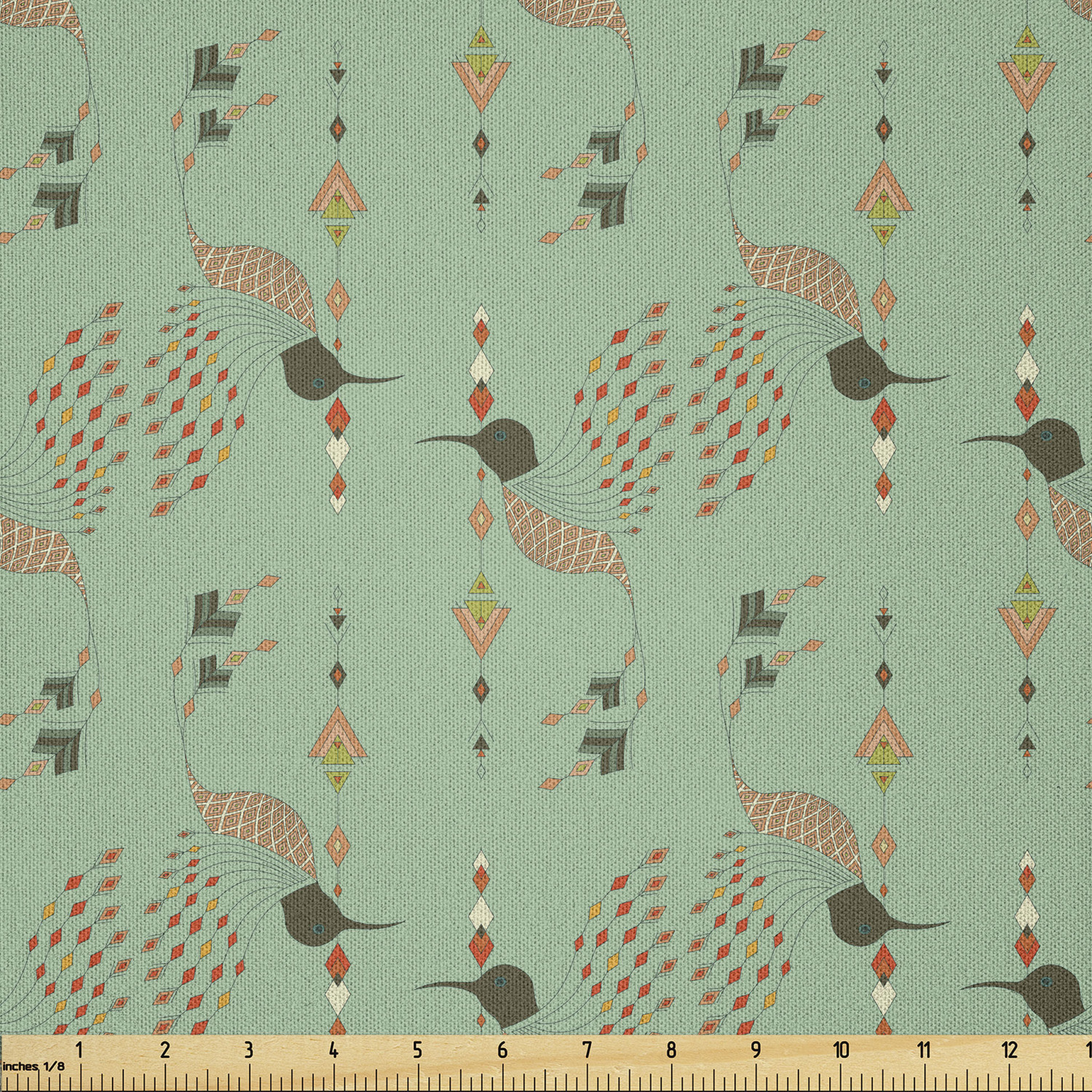 Ambesonne Ethnic Microfiber Fabric by The Yard for Arts and Crafts - Picture 34 of 77