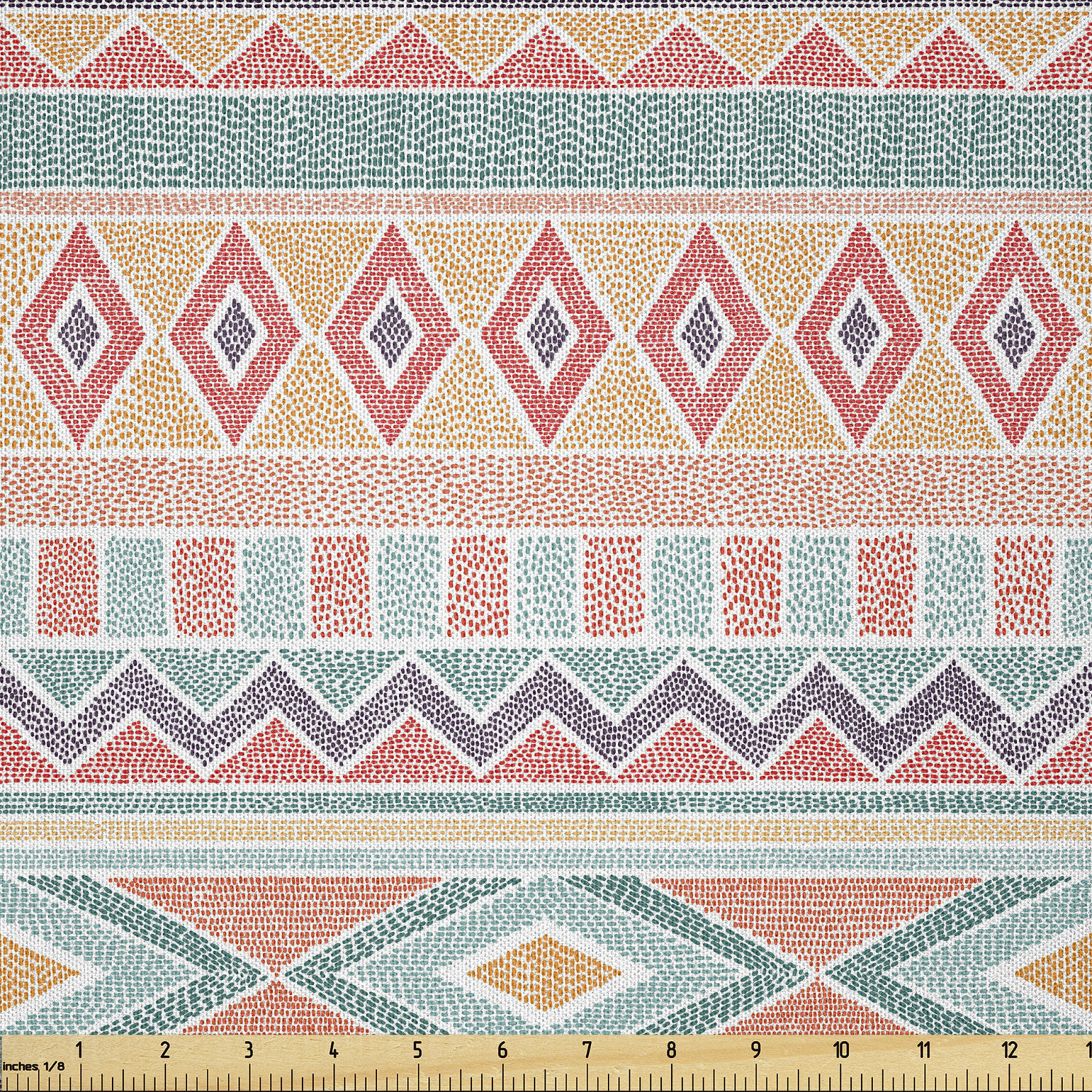 Ambesonne Ethnic Microfiber Fabric by The Yard for Arts and Crafts - Picture 16 of 77
