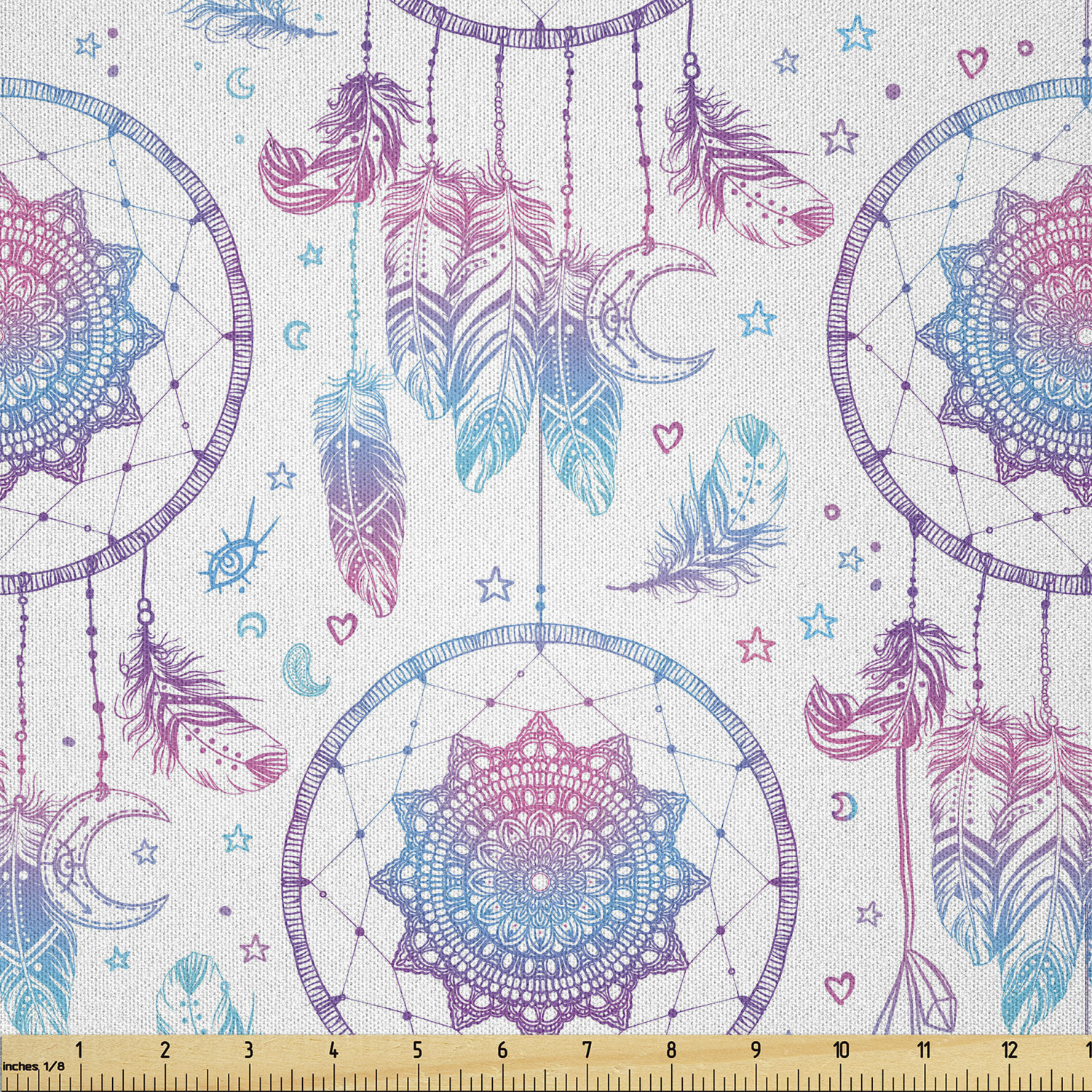 Ambesonne Ethnic Microfiber Fabric by The Yard for Arts and Crafts - Picture 42 of 77