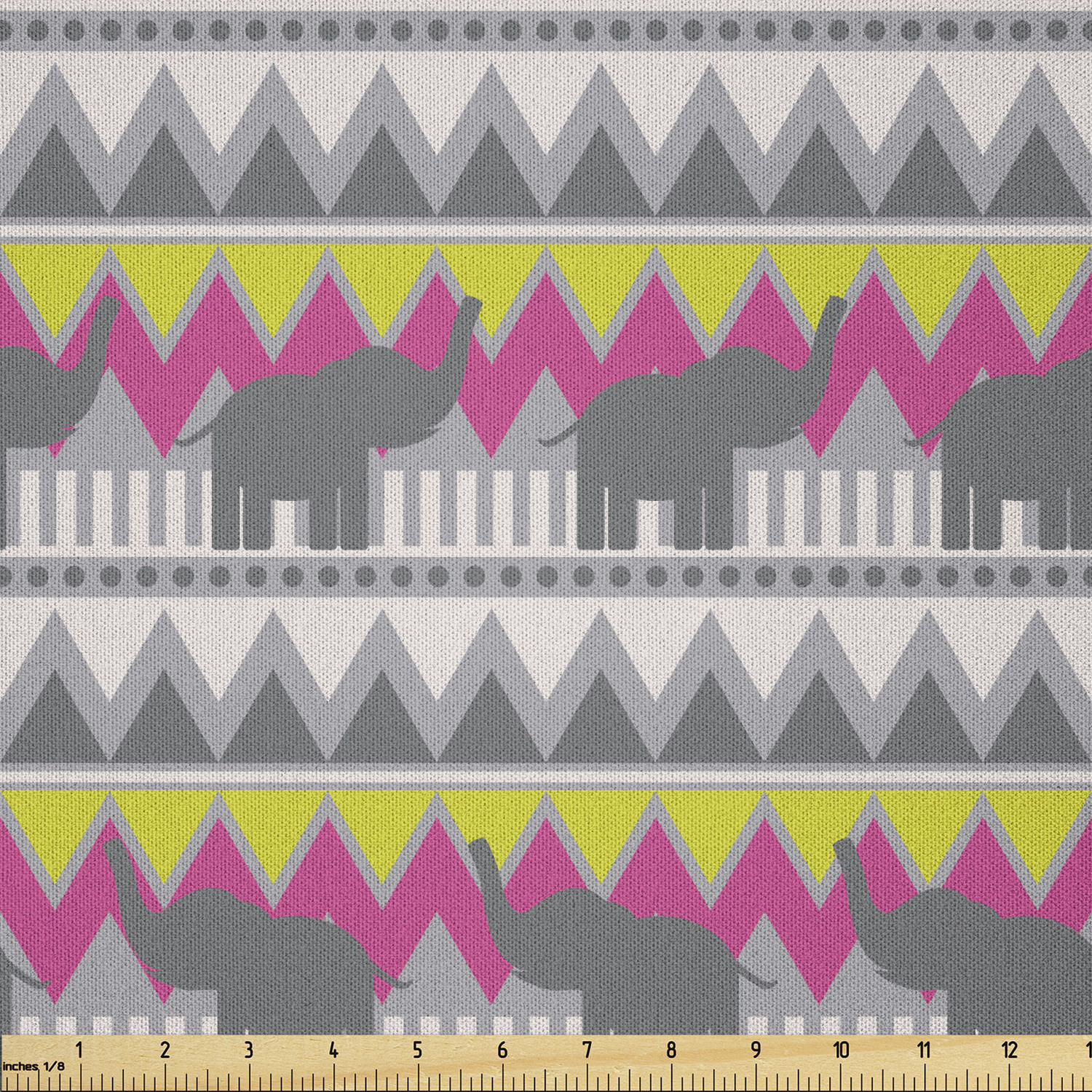 Ambesonne Ethnic Microfiber Fabric by The Yard for Arts and Crafts - Picture 28 of 77