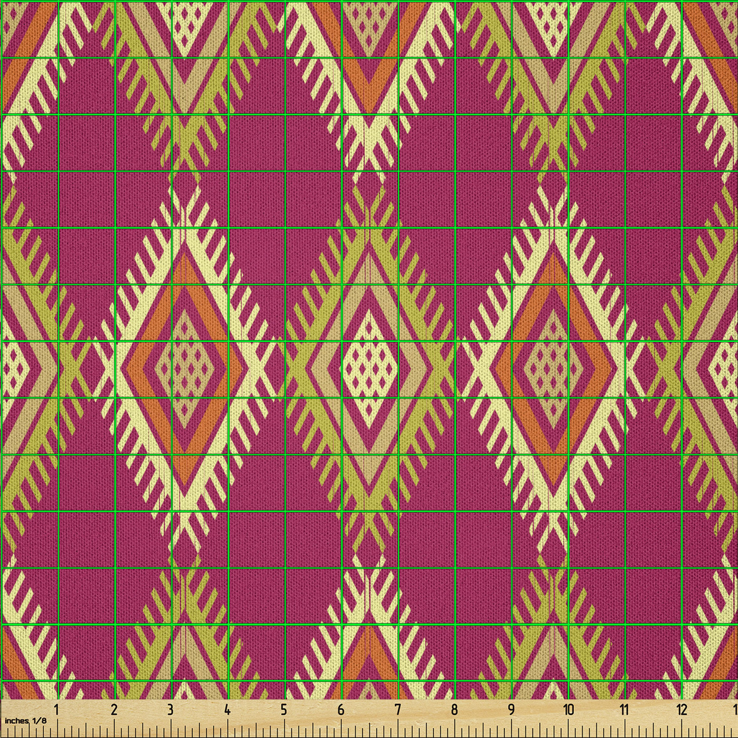 Ambesonne Ethnic Microfiber Fabric by The Yard for Arts and Crafts - Picture 31 of 77