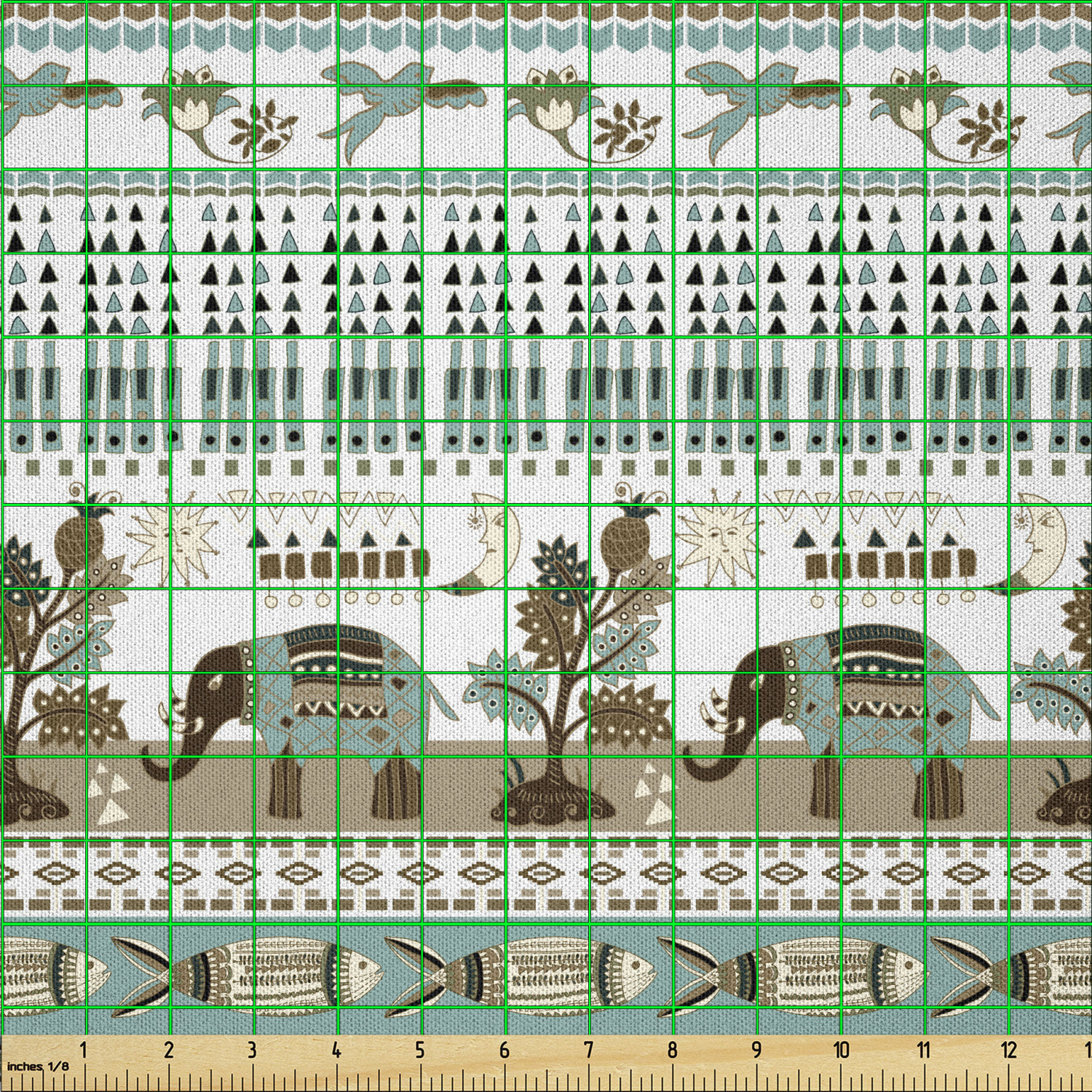 Ambesonne Ethnic Microfiber Fabric by The Yard for Arts and Crafts - Picture 71 of 77