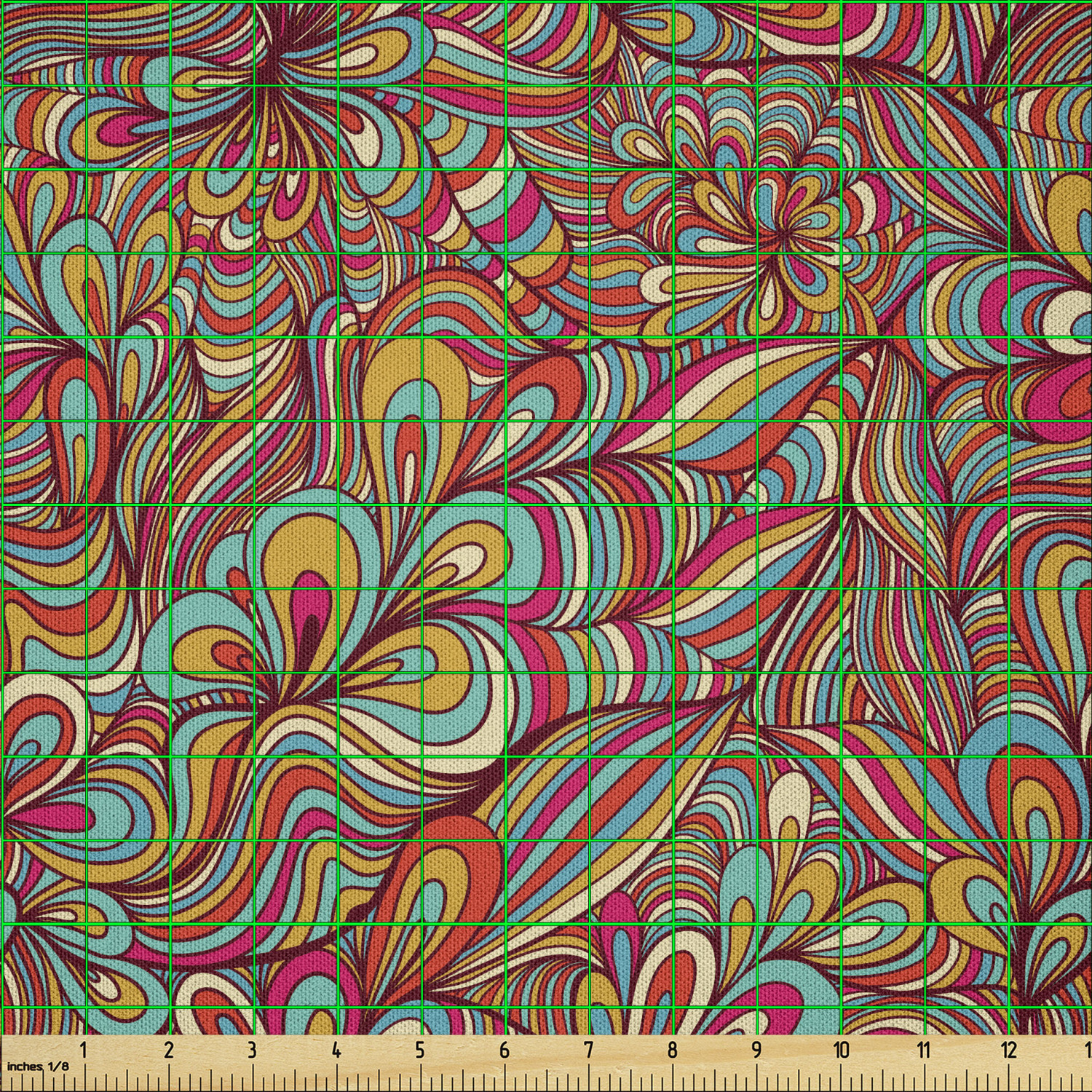 Ambesonne Surreal Pattern Microfiber Fabric by The Yard for Arts and Crafts - Picture 13 of 67