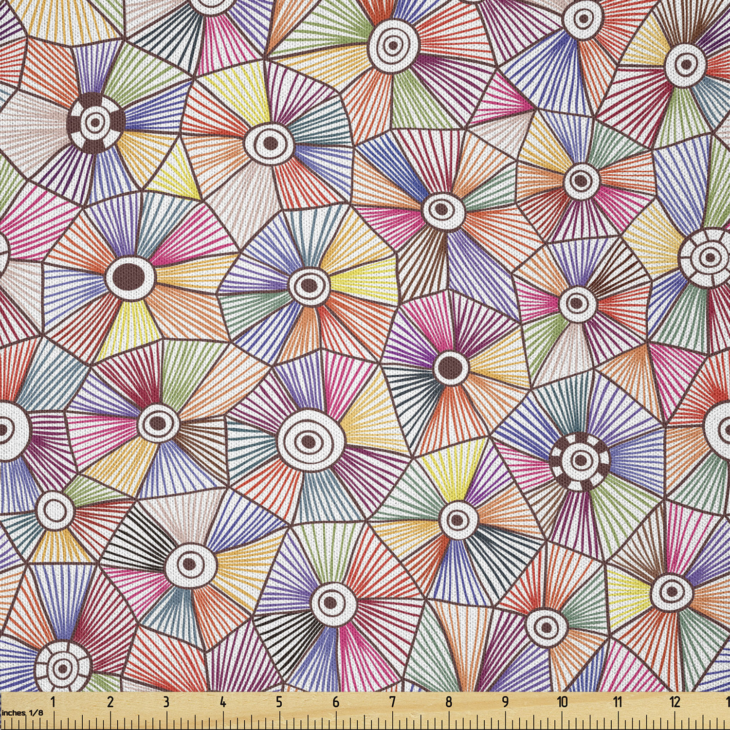 Ambesonne Surreal Pattern Microfiber Fabric by The Yard for Arts and Crafts - Picture 24 of 67