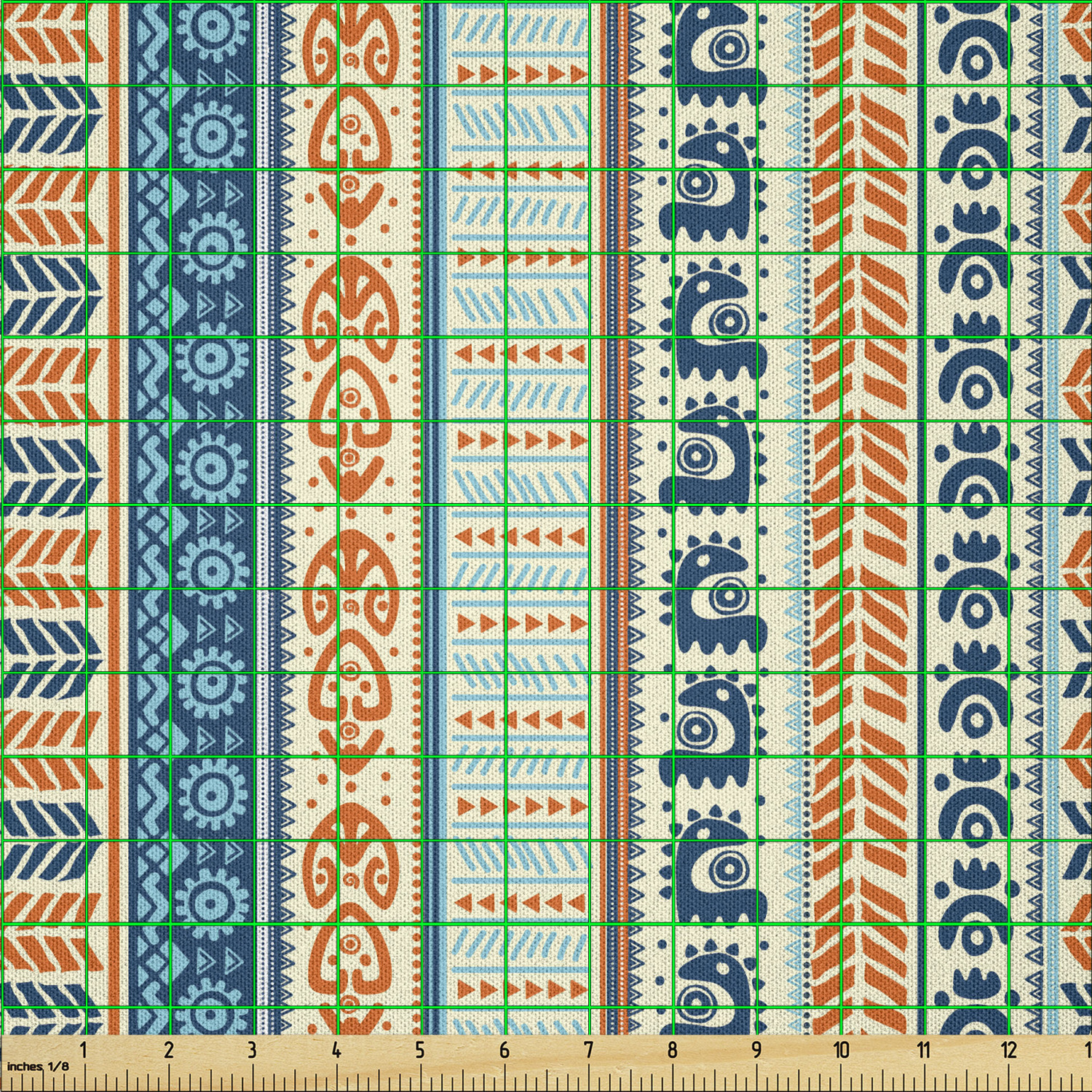 Ambesonne Tribal Boho Microfiber Fabric by The Yard for Arts and Crafts