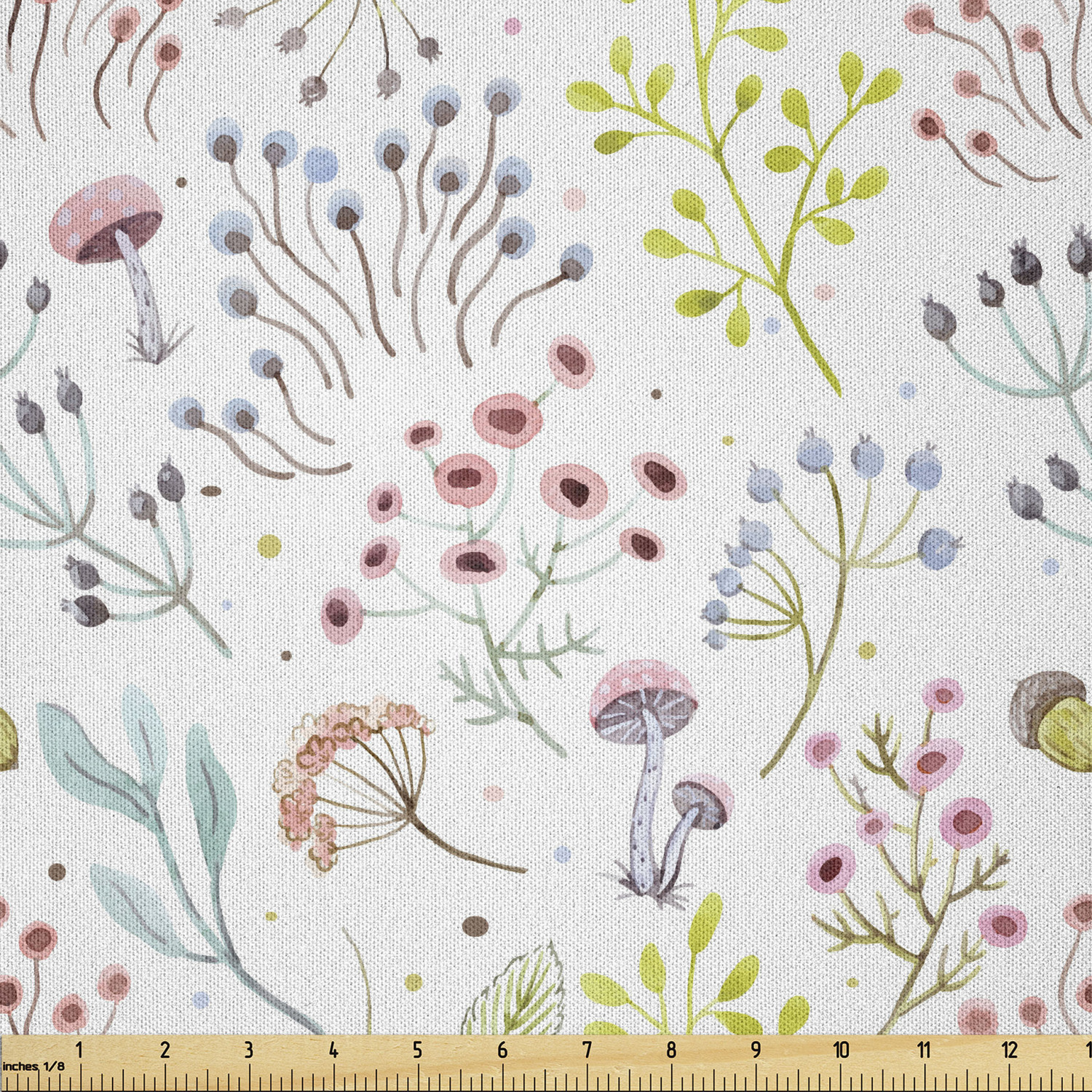 Ambesonne Colorful Nature Microfiber Fabric by The Yard for Arts and Crafts