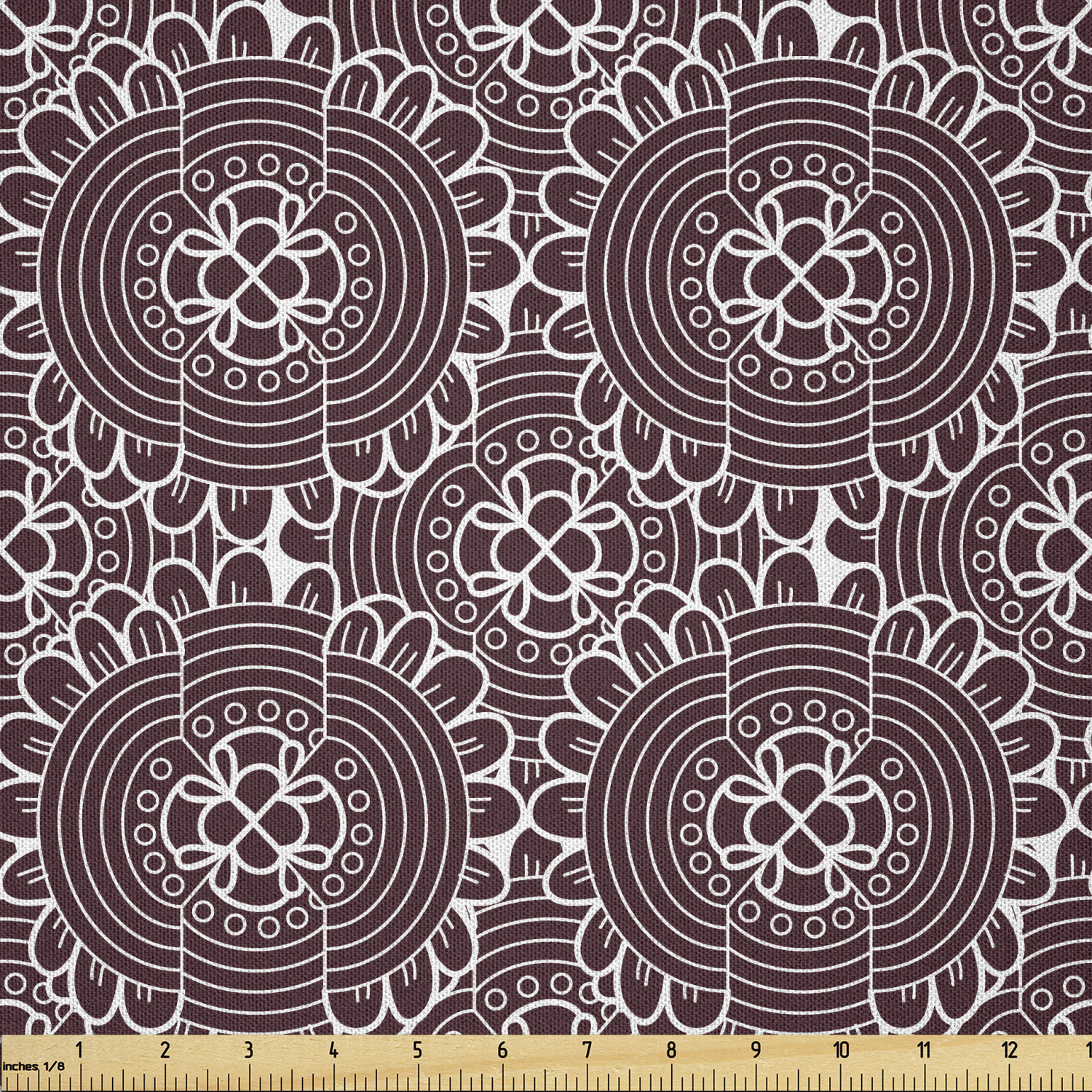 Ambesonne Conceptual Design Microfiber Fabric by The Yard for Arts and Crafts