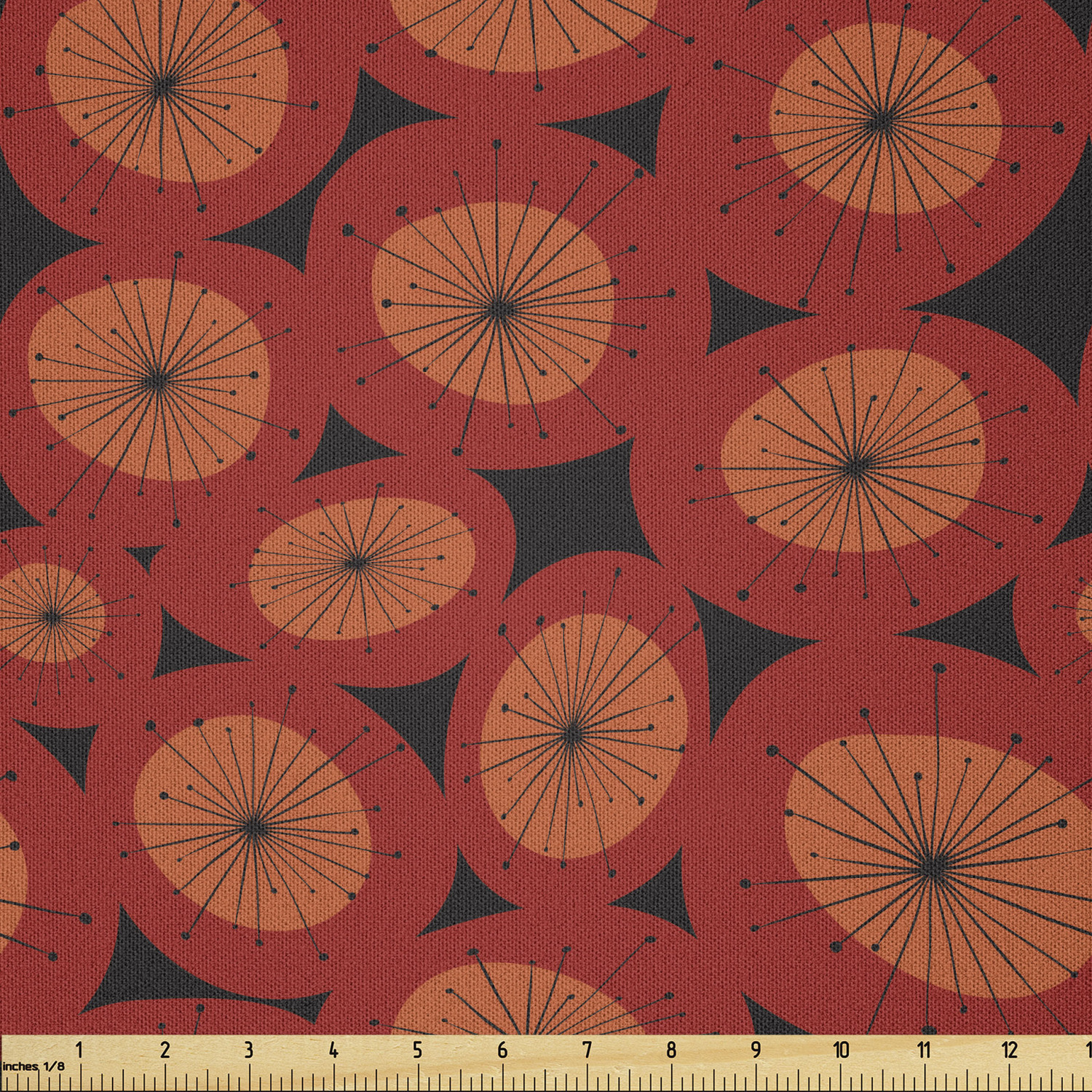 Ambesonne Conceptual Design Microfiber Fabric by The Yard for Arts and Crafts