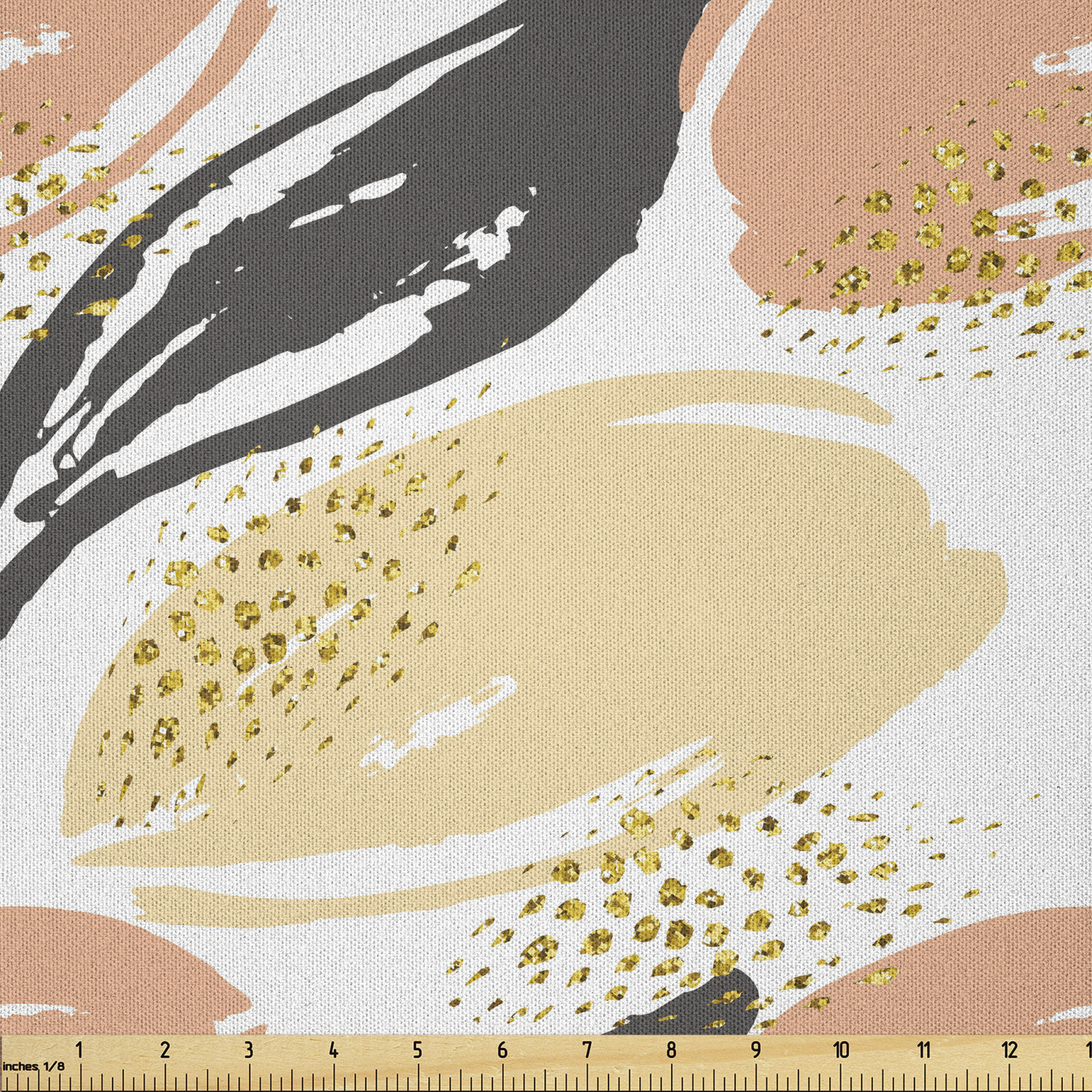 Ambesonne Conceptual Design Microfiber Fabric by The Yard for Arts and Crafts