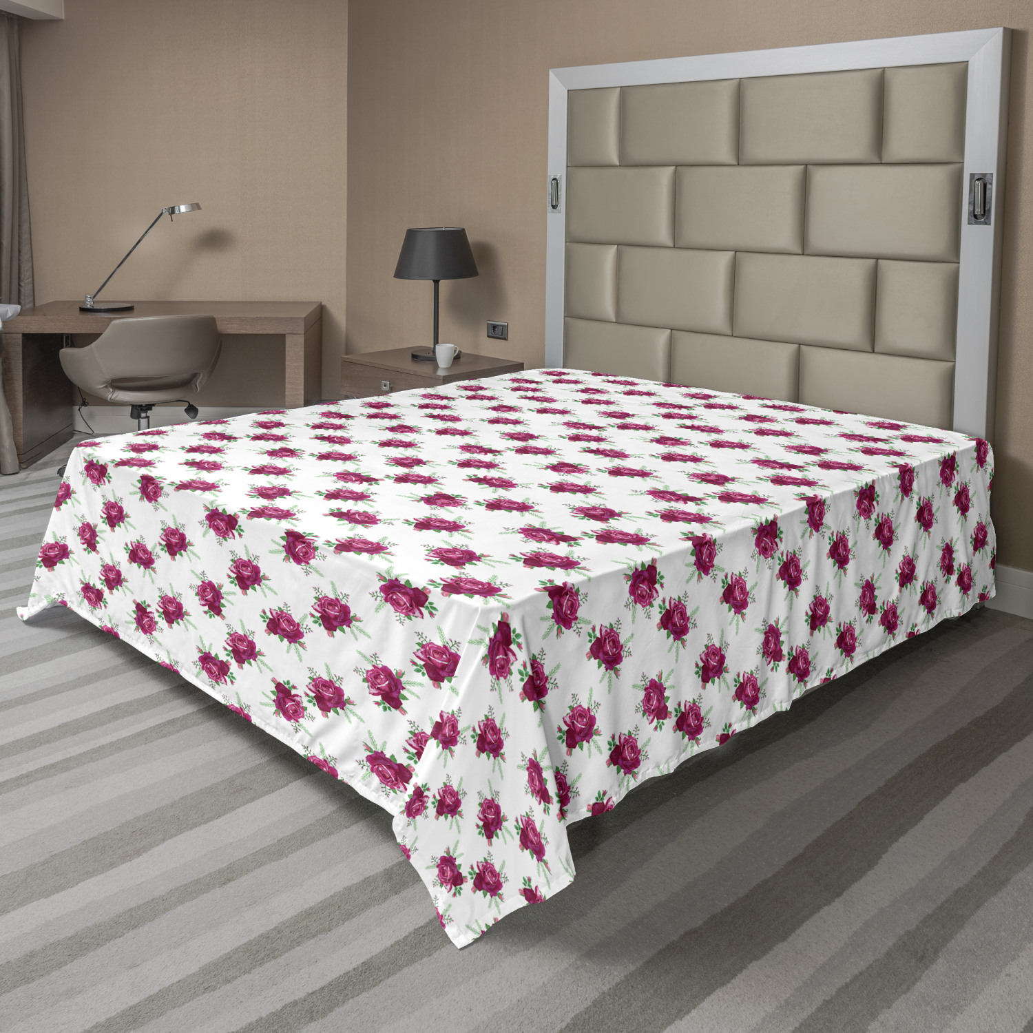 Ambesonne Kissing Flat Sheet Top Sheet Decorative Bedding 6 Sizes 