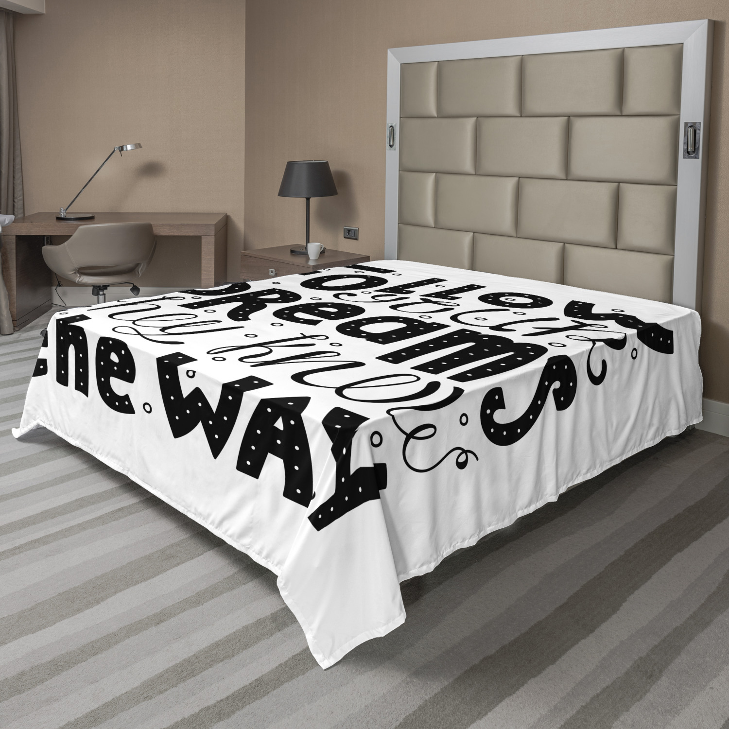 Details about   Ambesonne Typography Flat Sheet Top Sheet Decorative Bedding 6 Sizes 