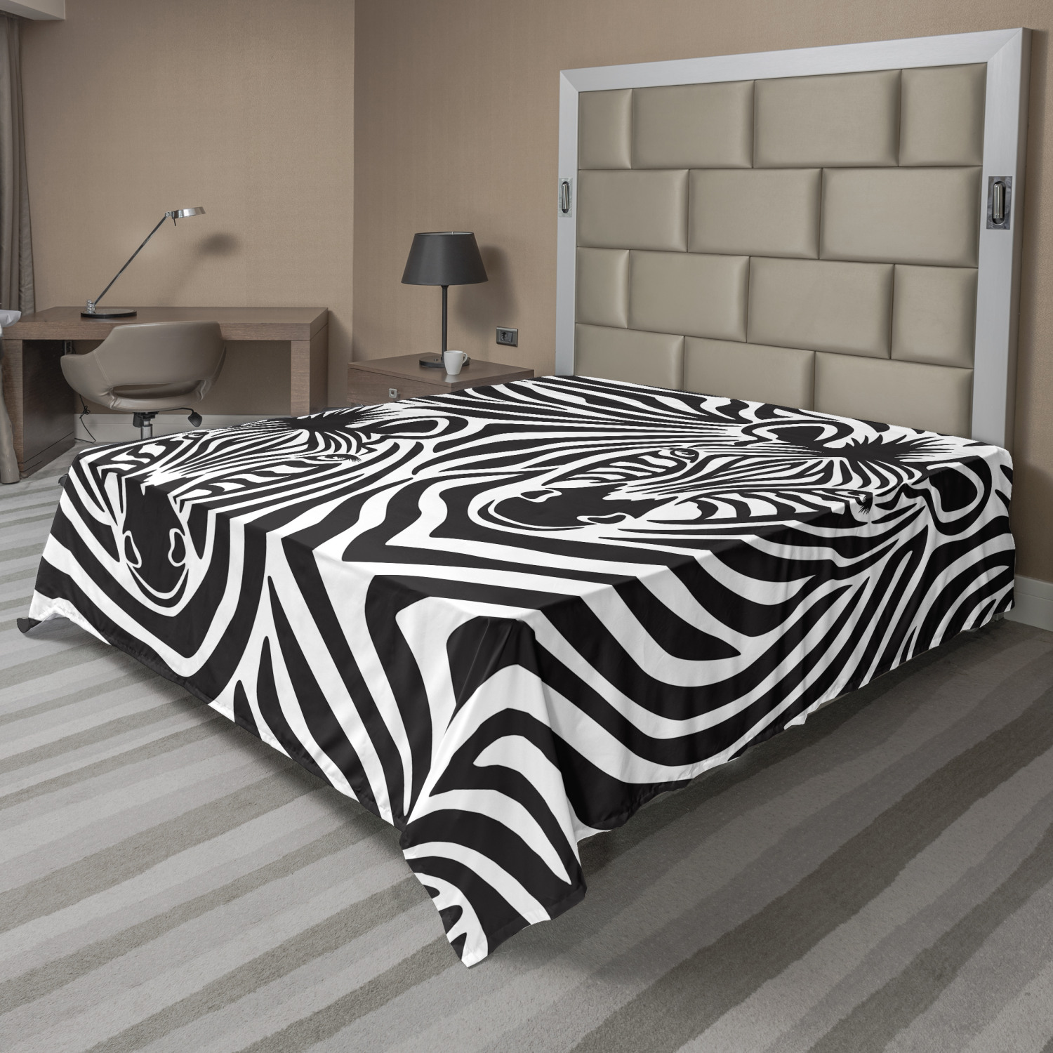 Ambesonne Safari Theme Flat Sheet Top Sheet Decorative Bedding 6 Sizes - Picture 40 of 41