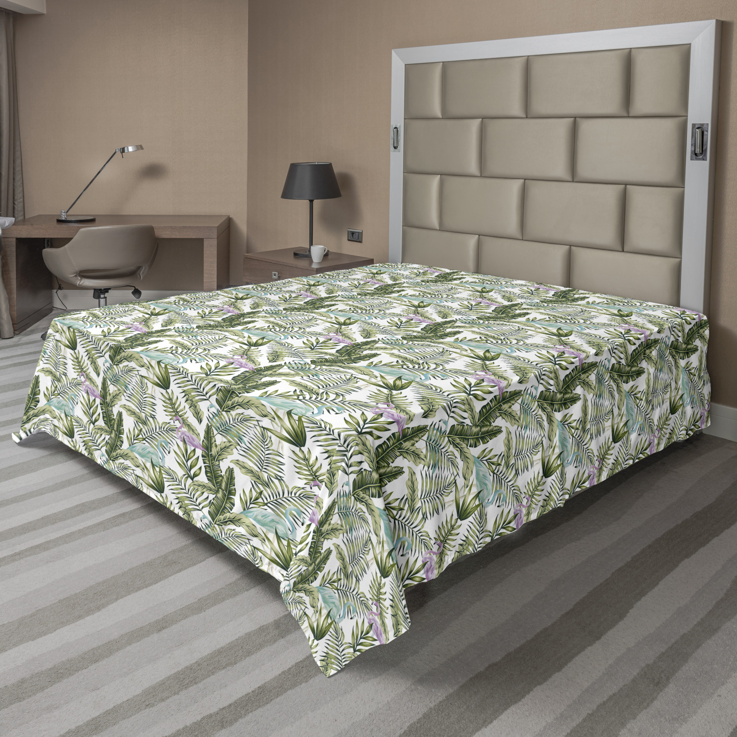 Ambesonne Tropical Flat Sheet Top Sheet Decorative Bedding 6 Sizes - Picture 30 of 37