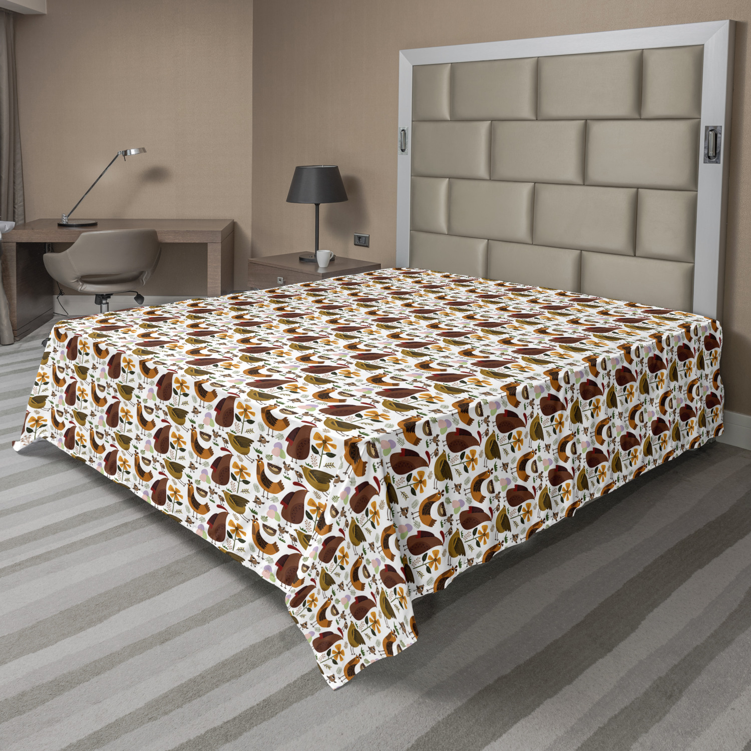 Ambesonne Butterflies Flat Sheet Top Sheet Decorative Bedding 6 Sizes - Picture 16 of 36