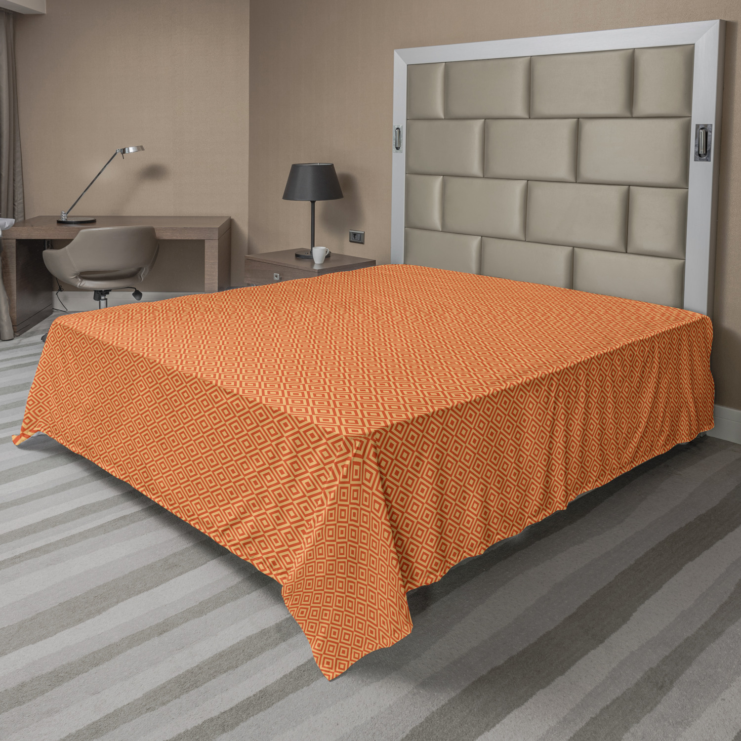 Ambesonne Geometric Items Flat Sheet Top Sheet Decorative Bedding 6 Sizes - Picture 34 of 37