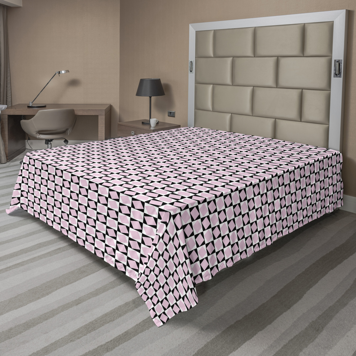 Ambesonne Geometric Items Flat Sheet Top Sheet Decorative Bedding 6 Sizes - Picture 26 of 37