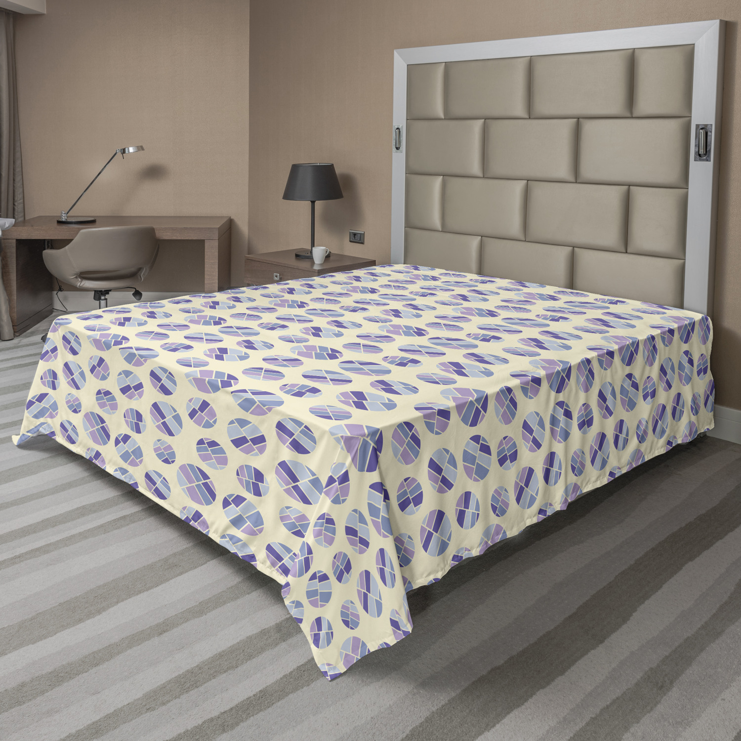 Ambesonne Geometric Items Flat Sheet Top Sheet Decorative Bedding 6 Sizes - Picture 29 of 37