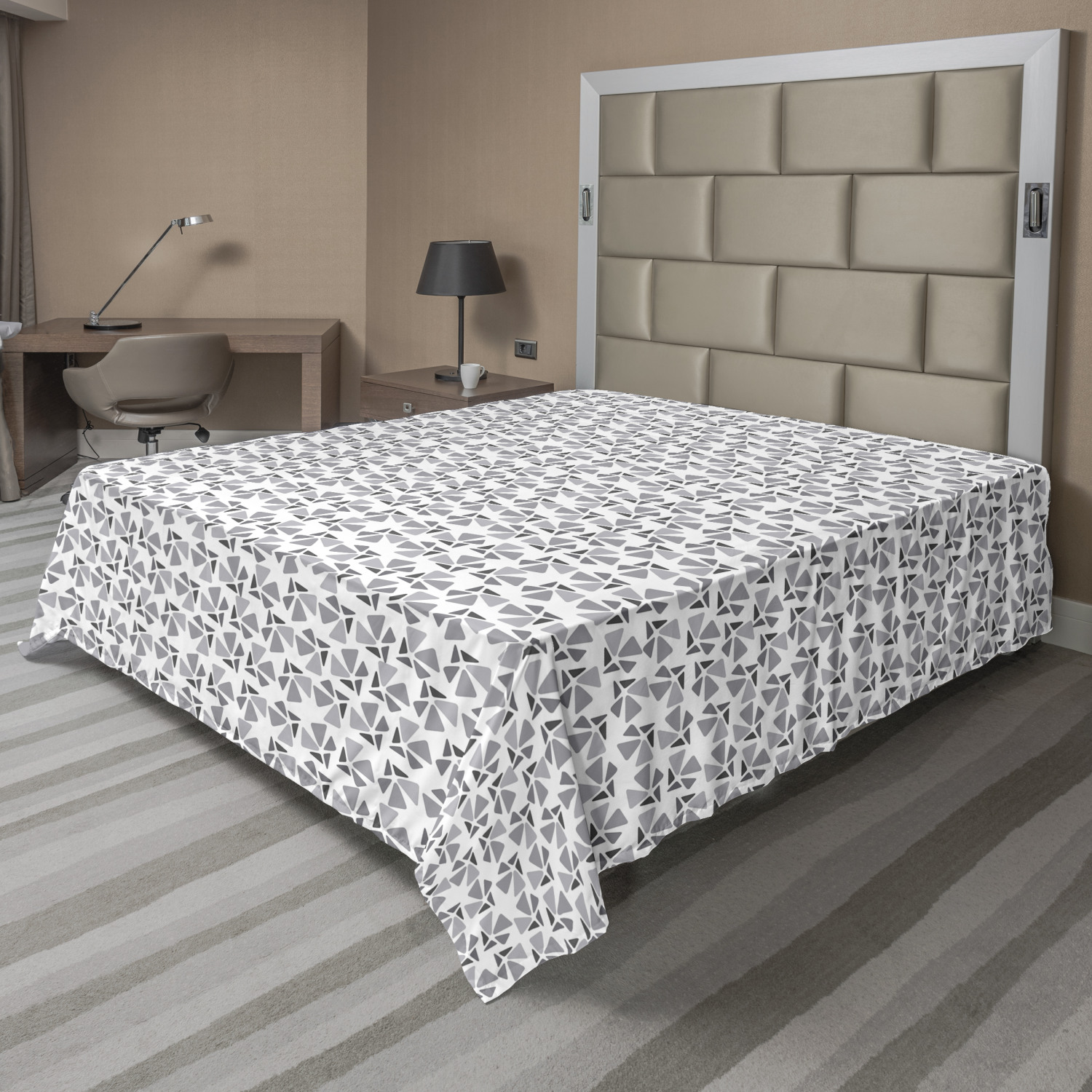 Ambesonne Geometric Items Flat Sheet Top Sheet Decorative Bedding 6 Sizes - Picture 36 of 37