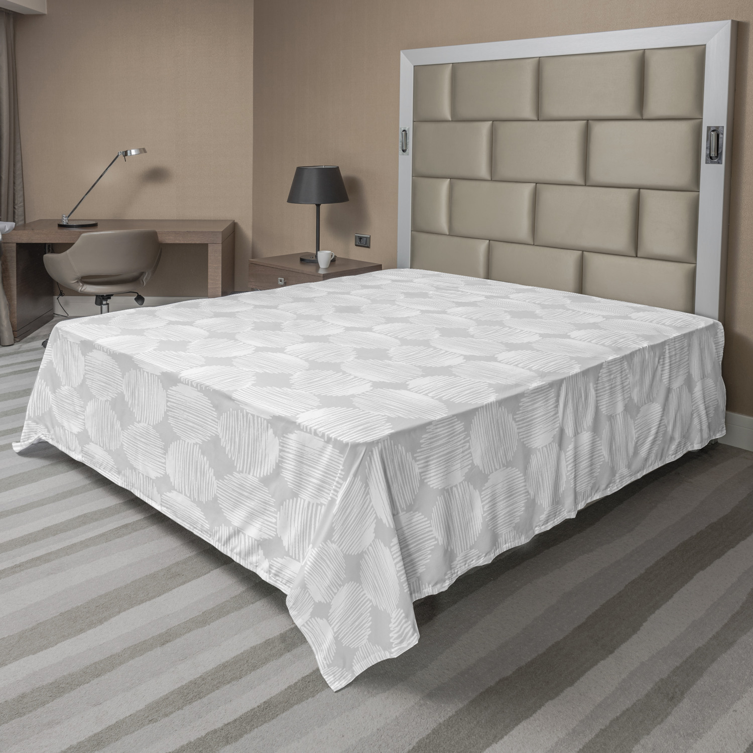 Ambesonne Geometric Items Flat Sheet Top Sheet Decorative Bedding 6 Sizes - Picture 33 of 37