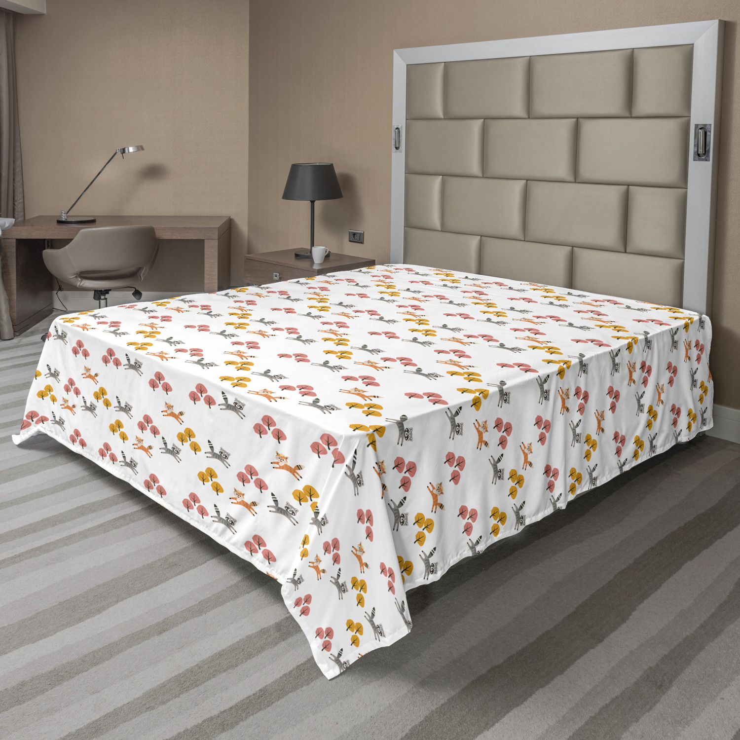 Ambesonne Butterflies Flat Sheet Top Sheet Decorative Bedding 6 Sizes - Picture 21 of 36