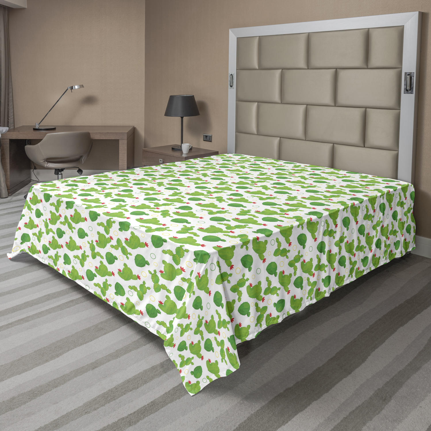 Ambesonne Cactus Flat Sheet Top Sheet Decorative Bedding 6 Sizes - Picture 19 of 42