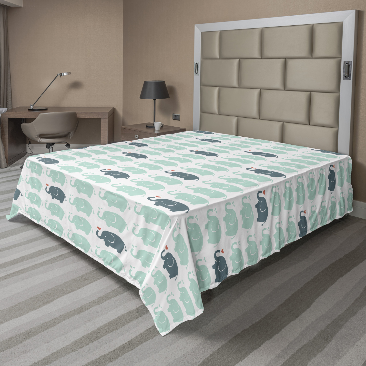 Ambesonne Safari Theme Flat Sheet Top Sheet Decorative Bedding 6 Sizes - Picture 9 of 41