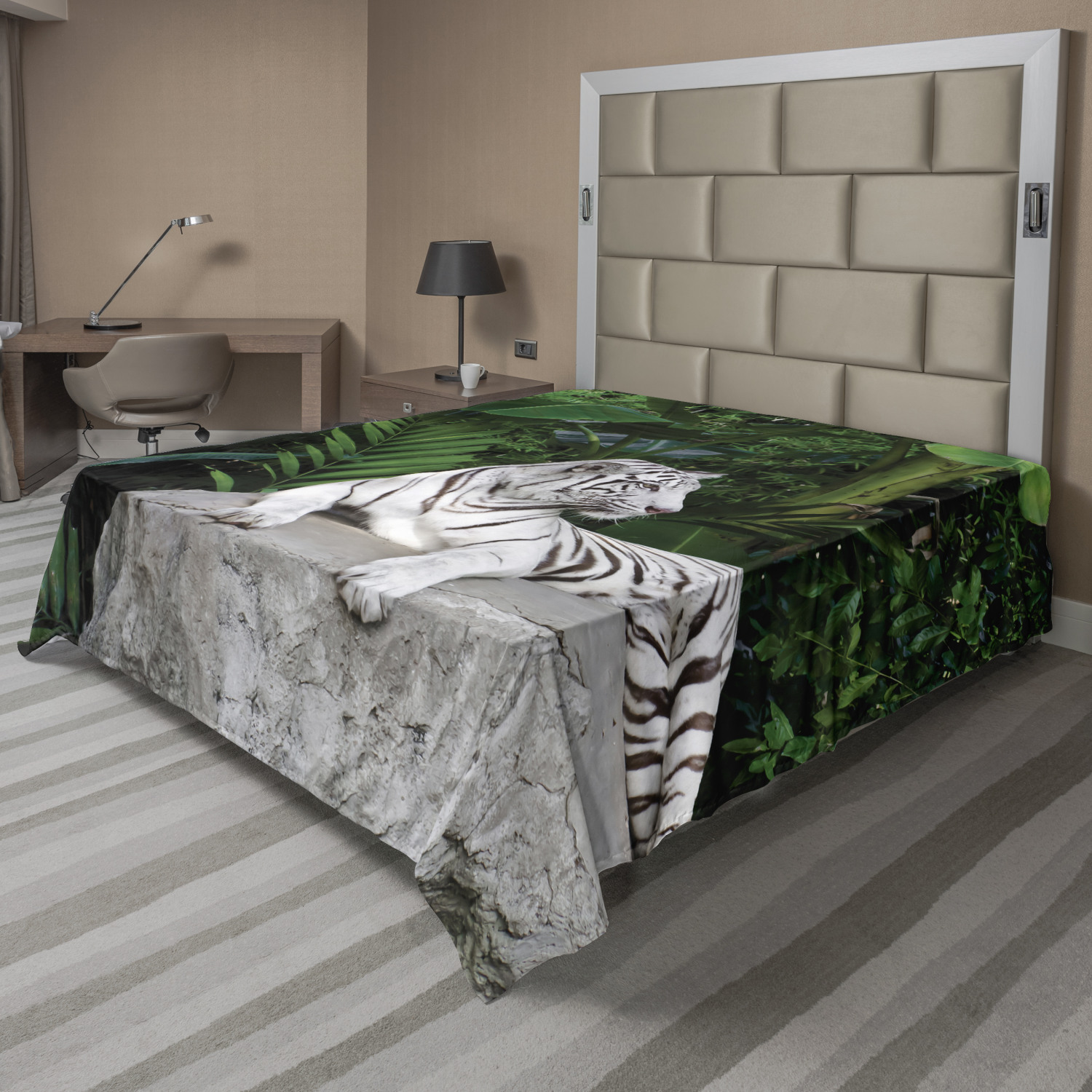 Ambesonne Safari Theme Flat Sheet Top Sheet Decorative Bedding 6 Sizes - Picture 33 of 41